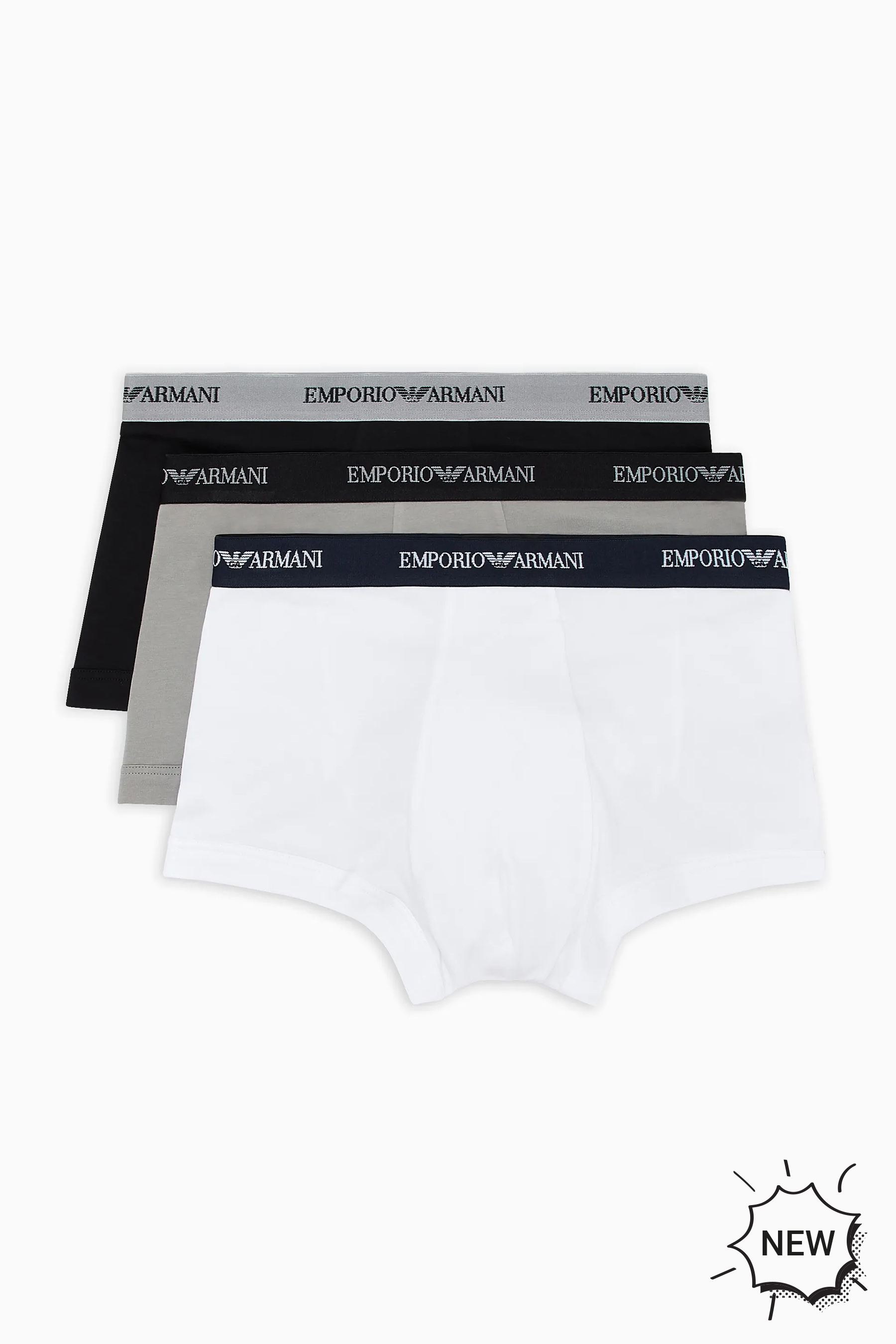 EMPORIO ARMANI 3-Pack Cotton Stretch Trunks