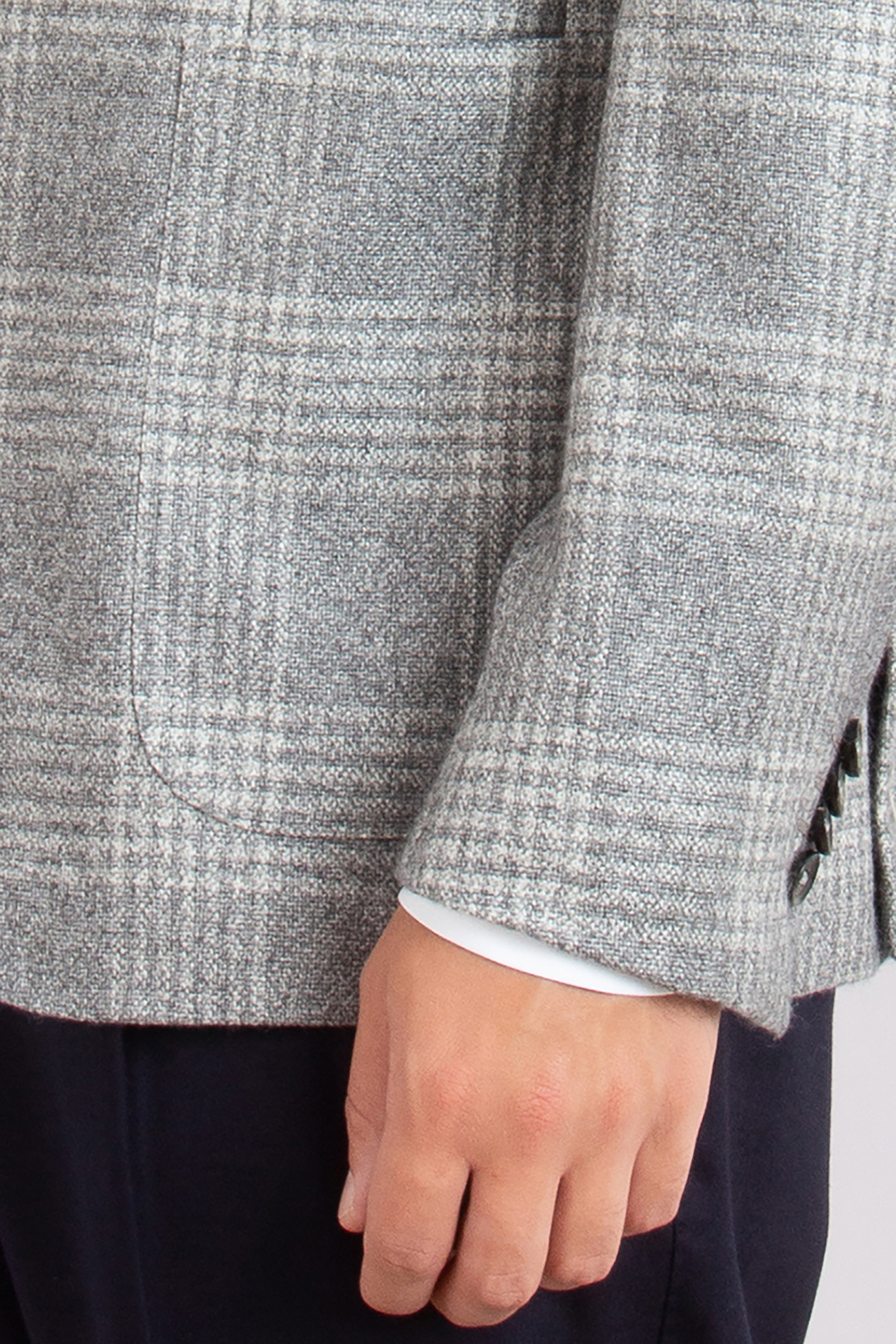 ZEGNA Checked Silk-Cashmere Blend Jacket