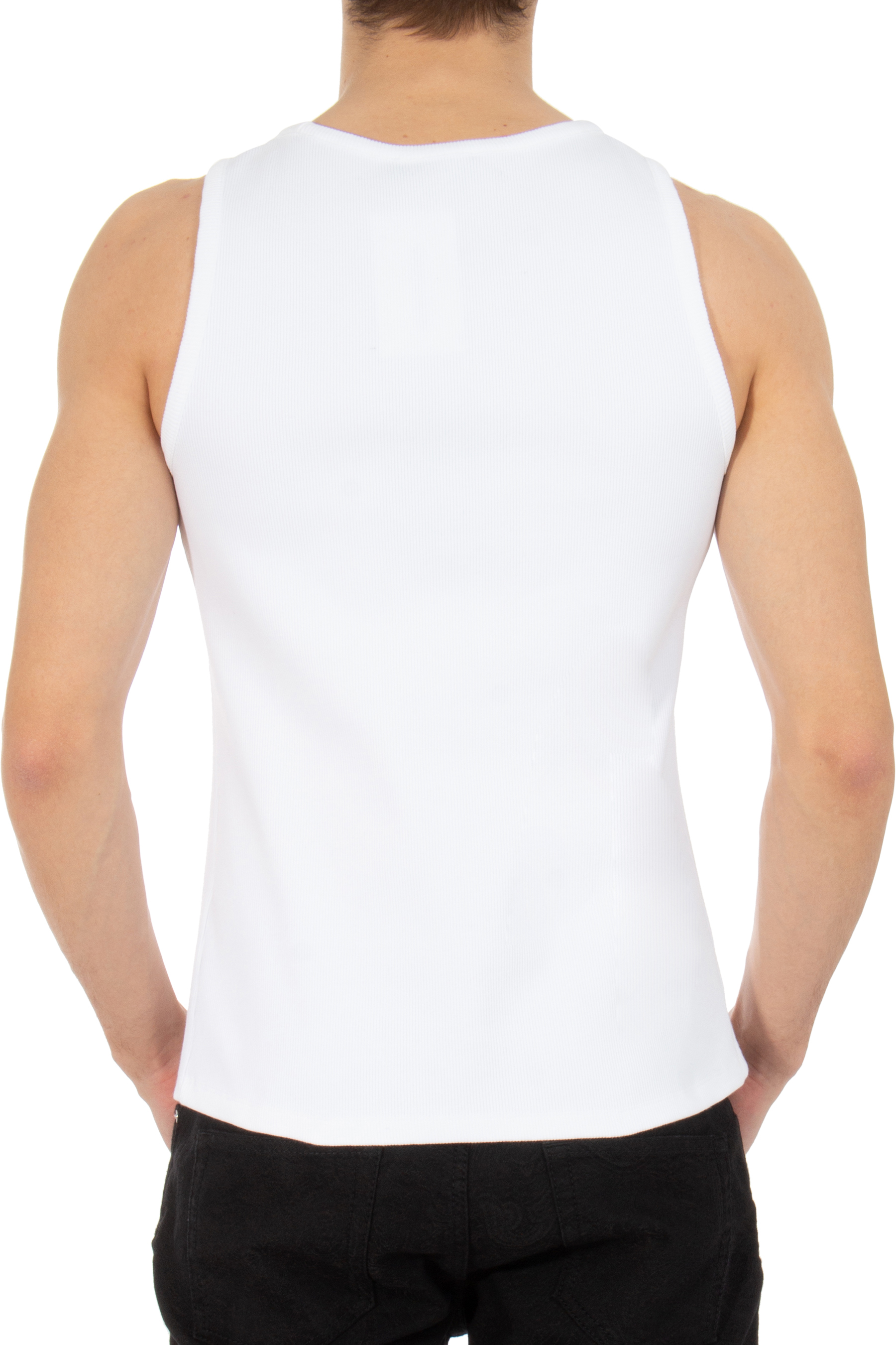 BALMAIN Main Lab Ribbed Cotton Tank Top