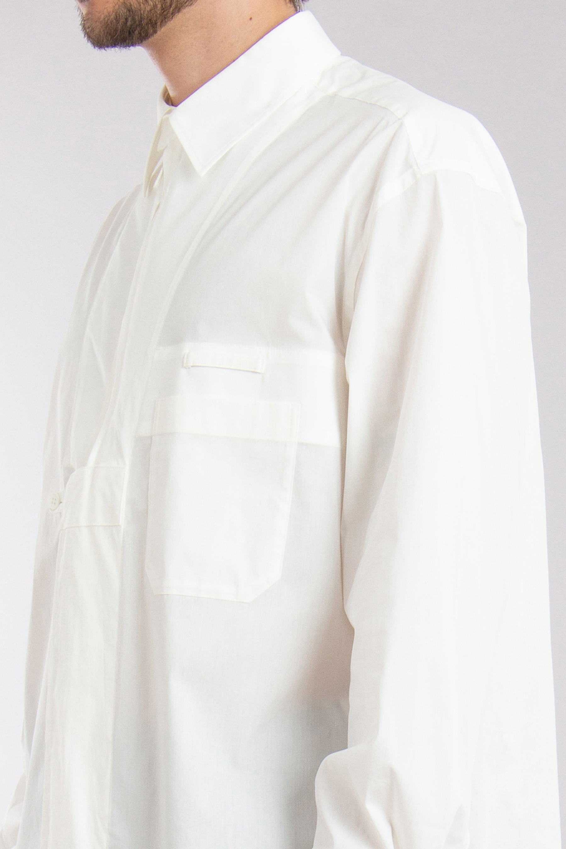 Y-3 Oversized Cotton Blend Stretch Overshirt