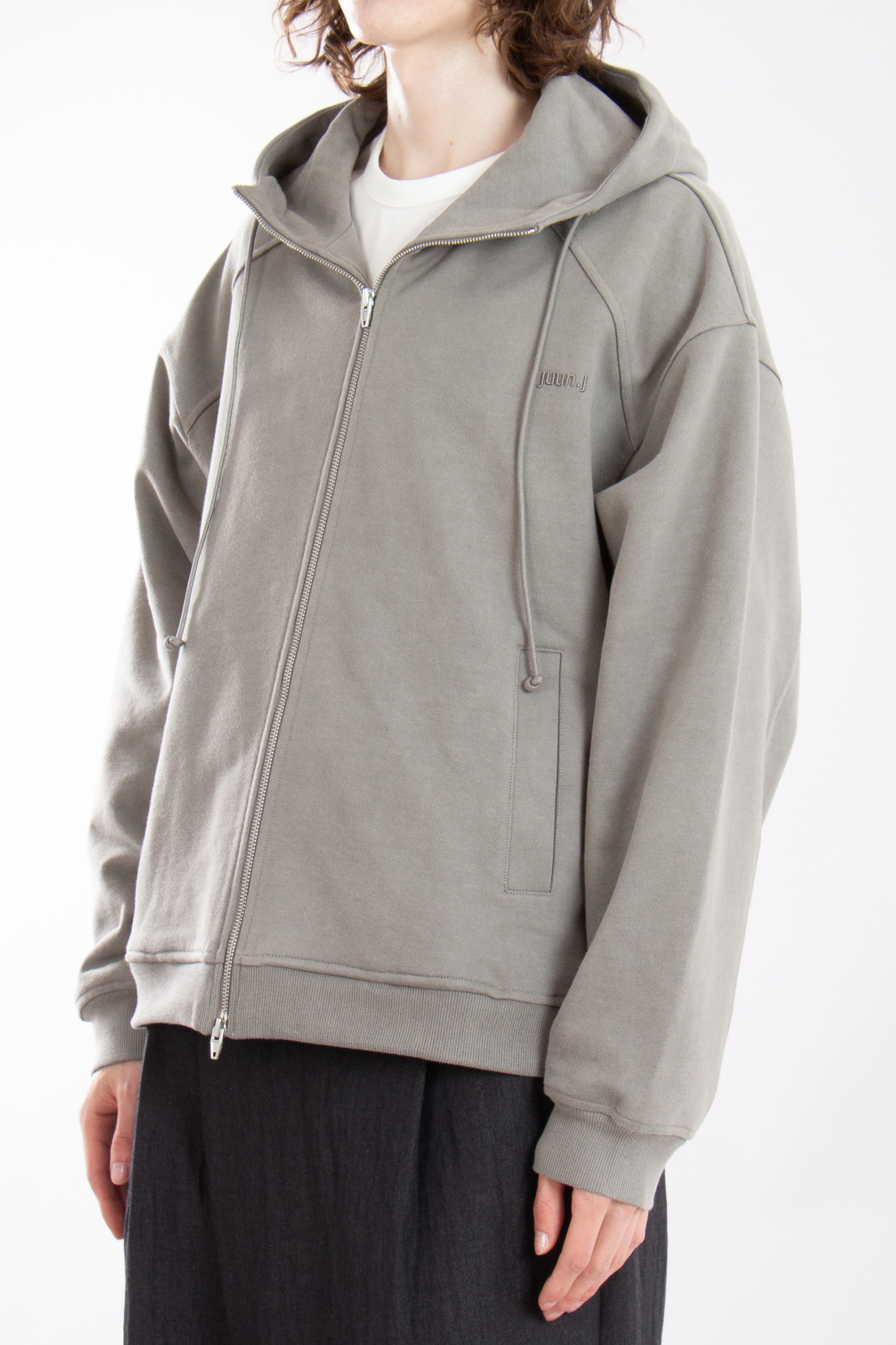 JUUN.J Oversized Cotton Zip Hoodie