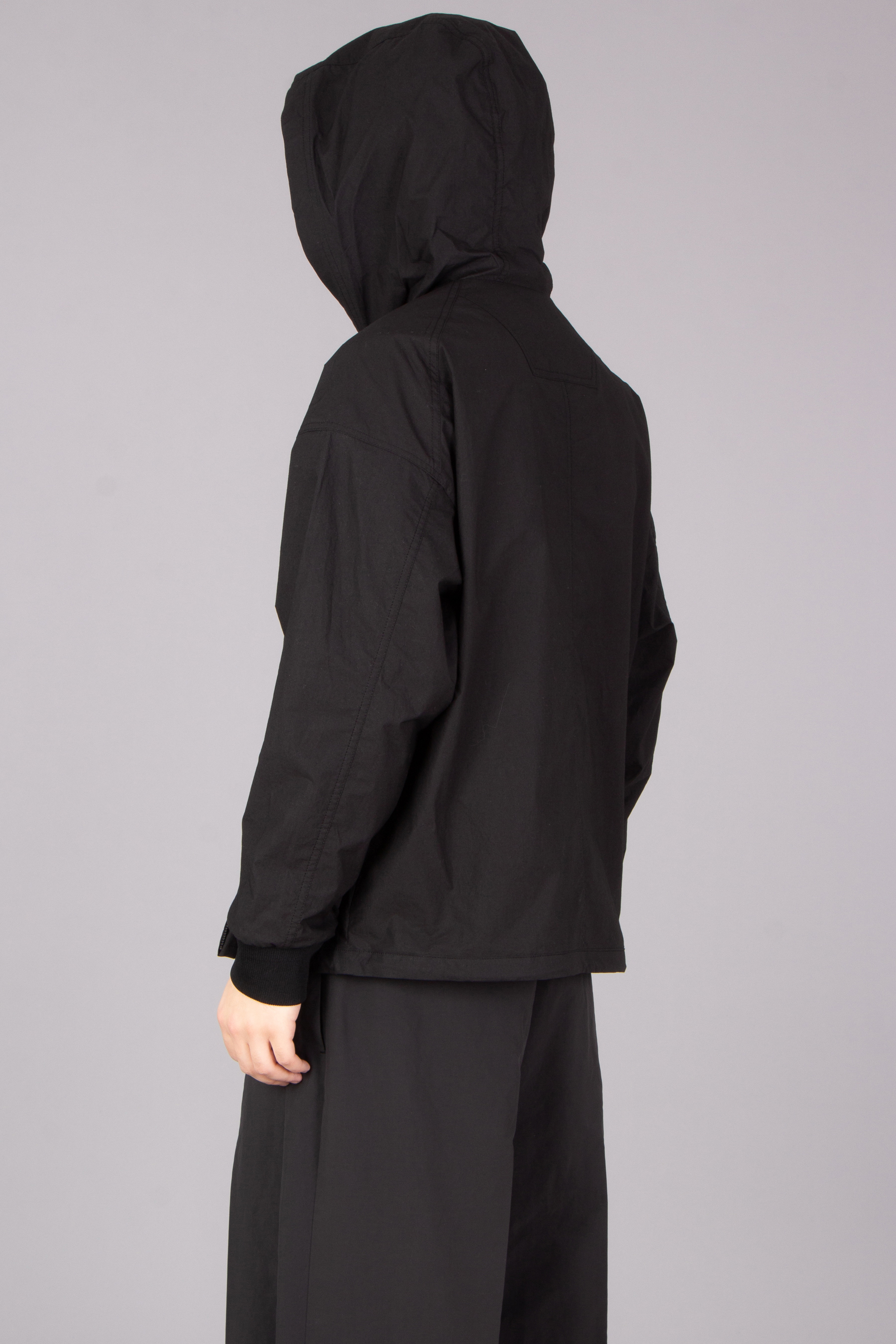 JUUN.J Loose Fit Side Zip Cotton Hoodie