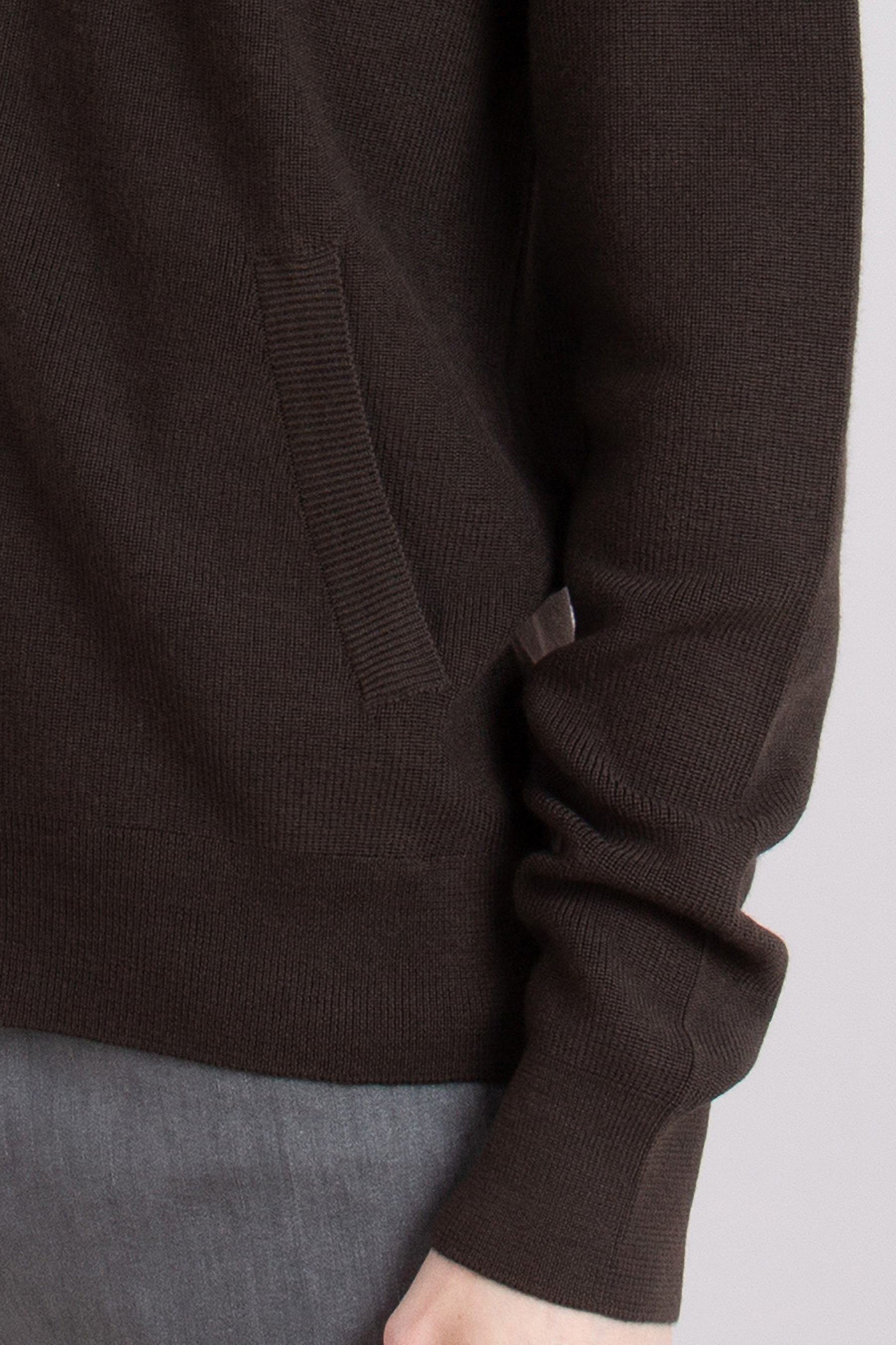 TRUSTED HANDWORK Ribbed Wool Zip Cardigan Alaska