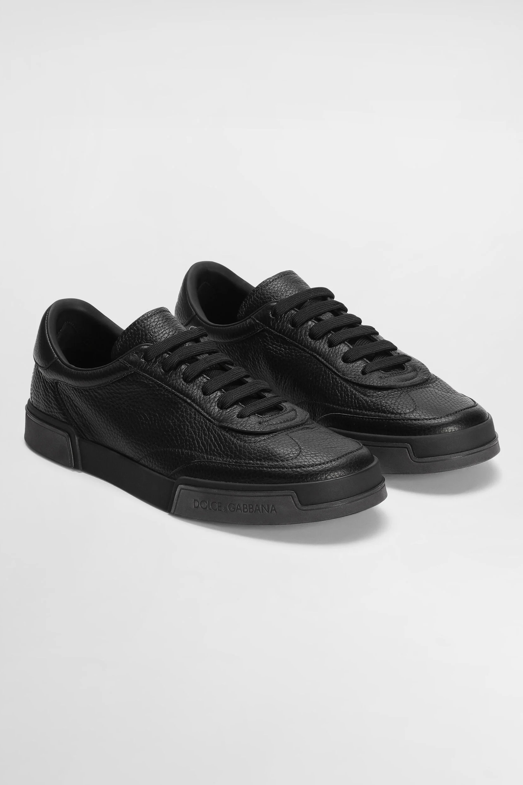 DOLCE & GABBANA Grained Leather Sneakers Portofino Yacht