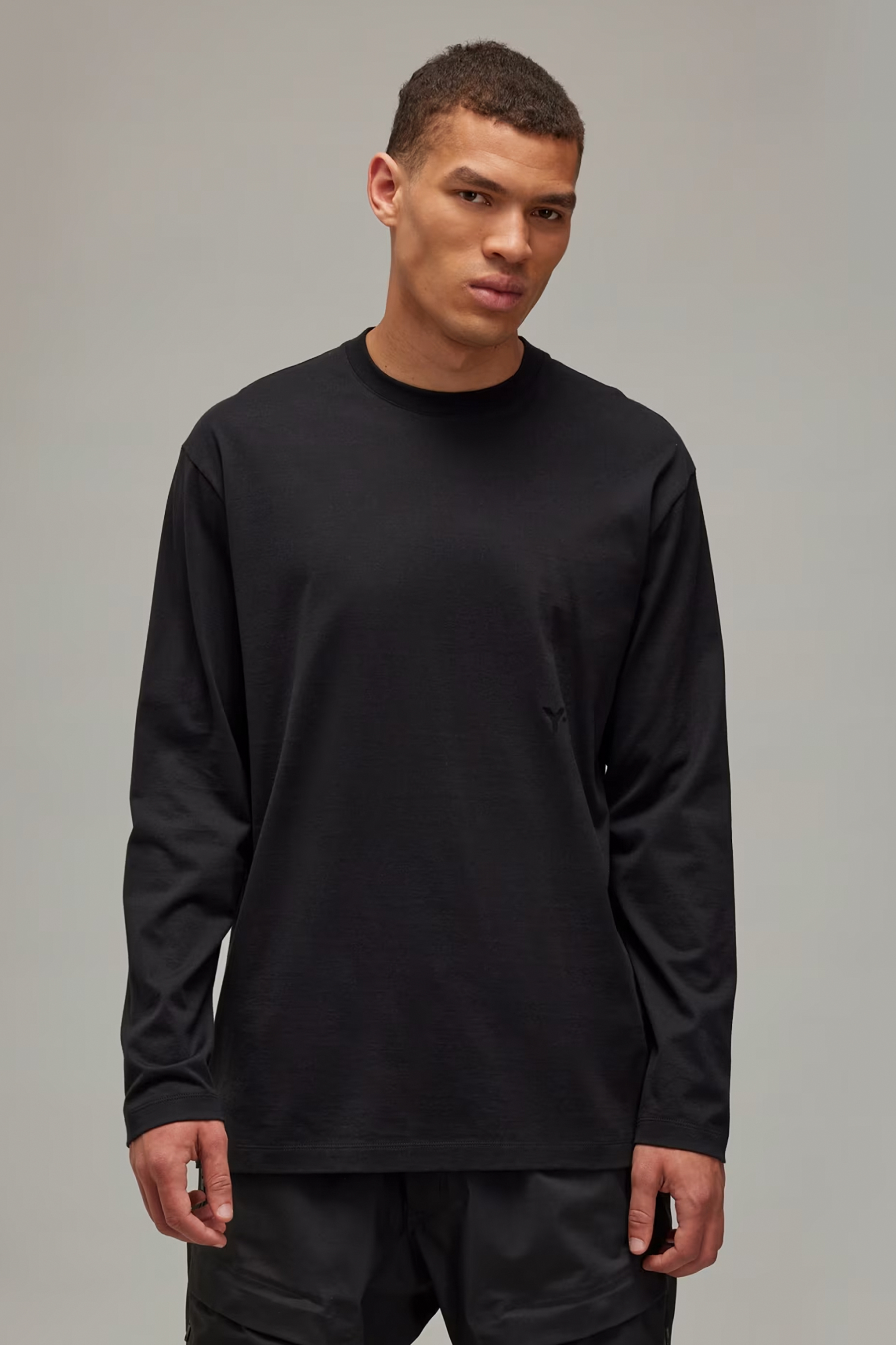 Y-3 Regular Cotton Jersey Long Sleeve T-Shirt