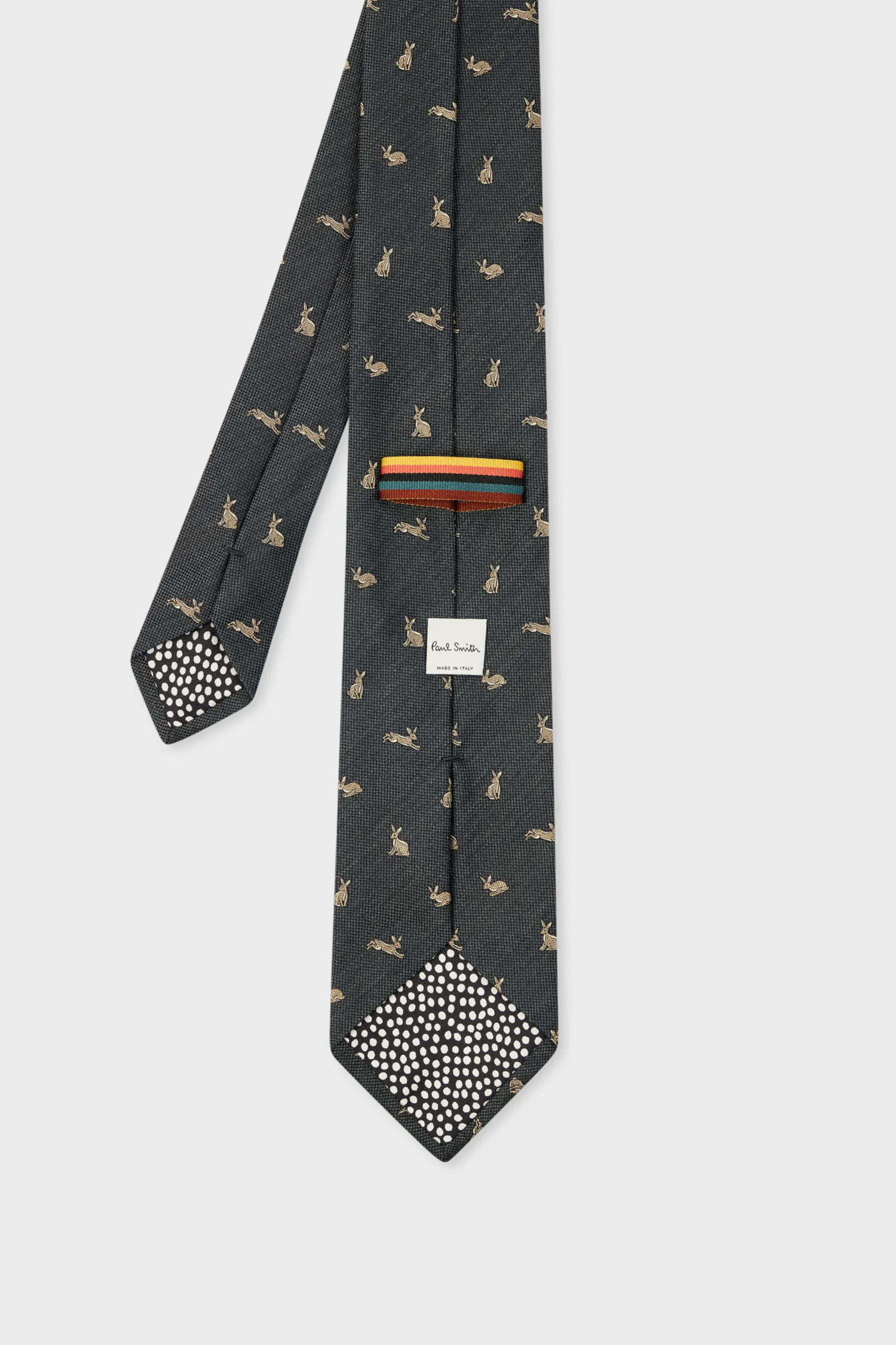 PAUL SMITH Rabbit Pattern Silk-Wool Blend Tie