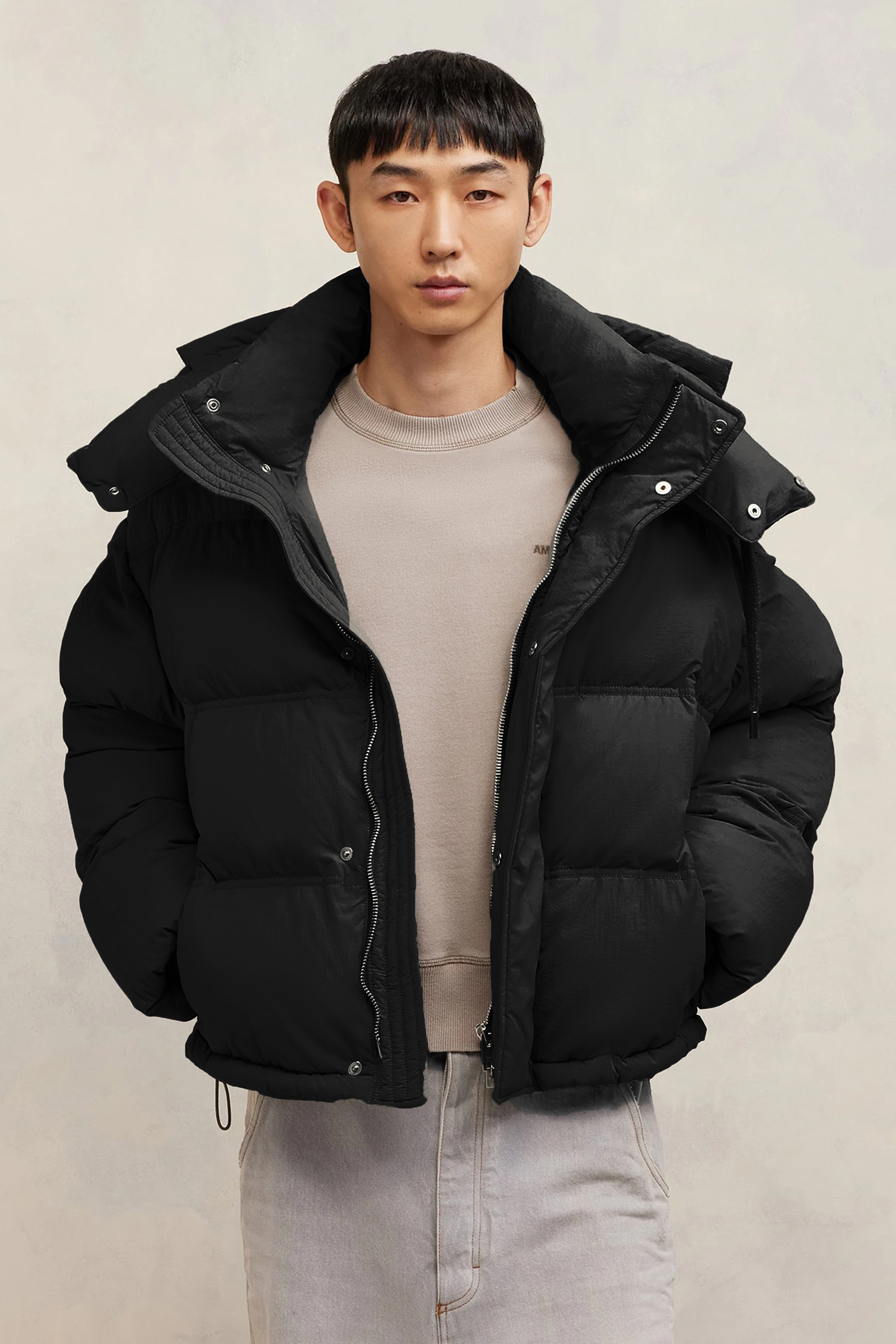 AMI PARIS Nylon Canvas Down Jacket