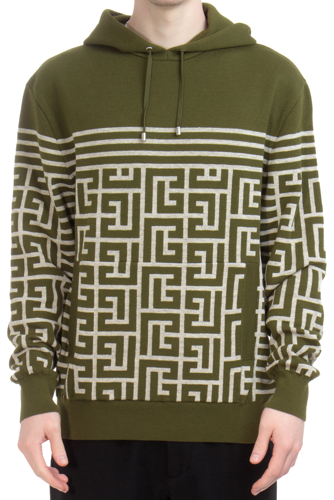  BALMAIN Knitted Monogramm Hoodie