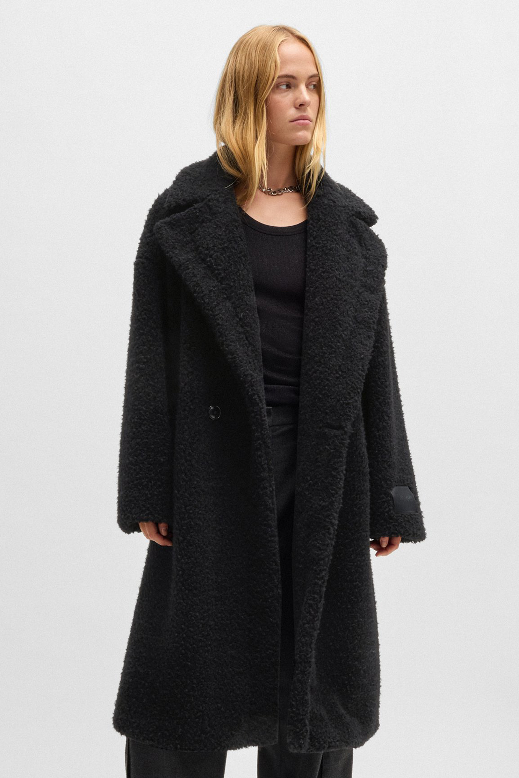 HUGO Oversized Faux Fur Coat Malite