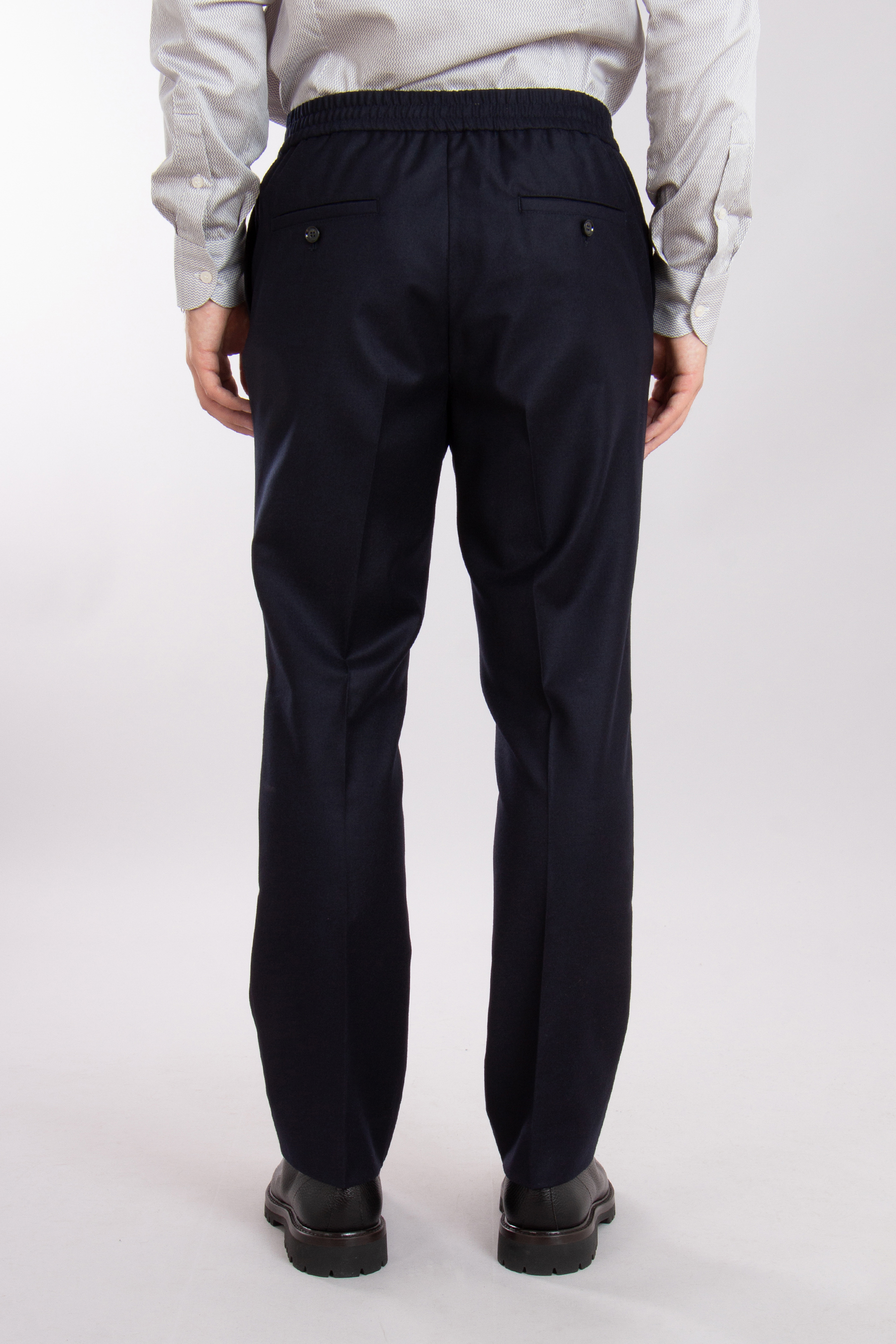 AMI PARIS Straight Fit Wool Canvas Pants