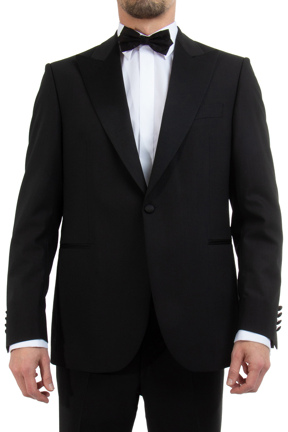 DRESSLER Shaped Fit Virgin Wool Tuxedo Jacket