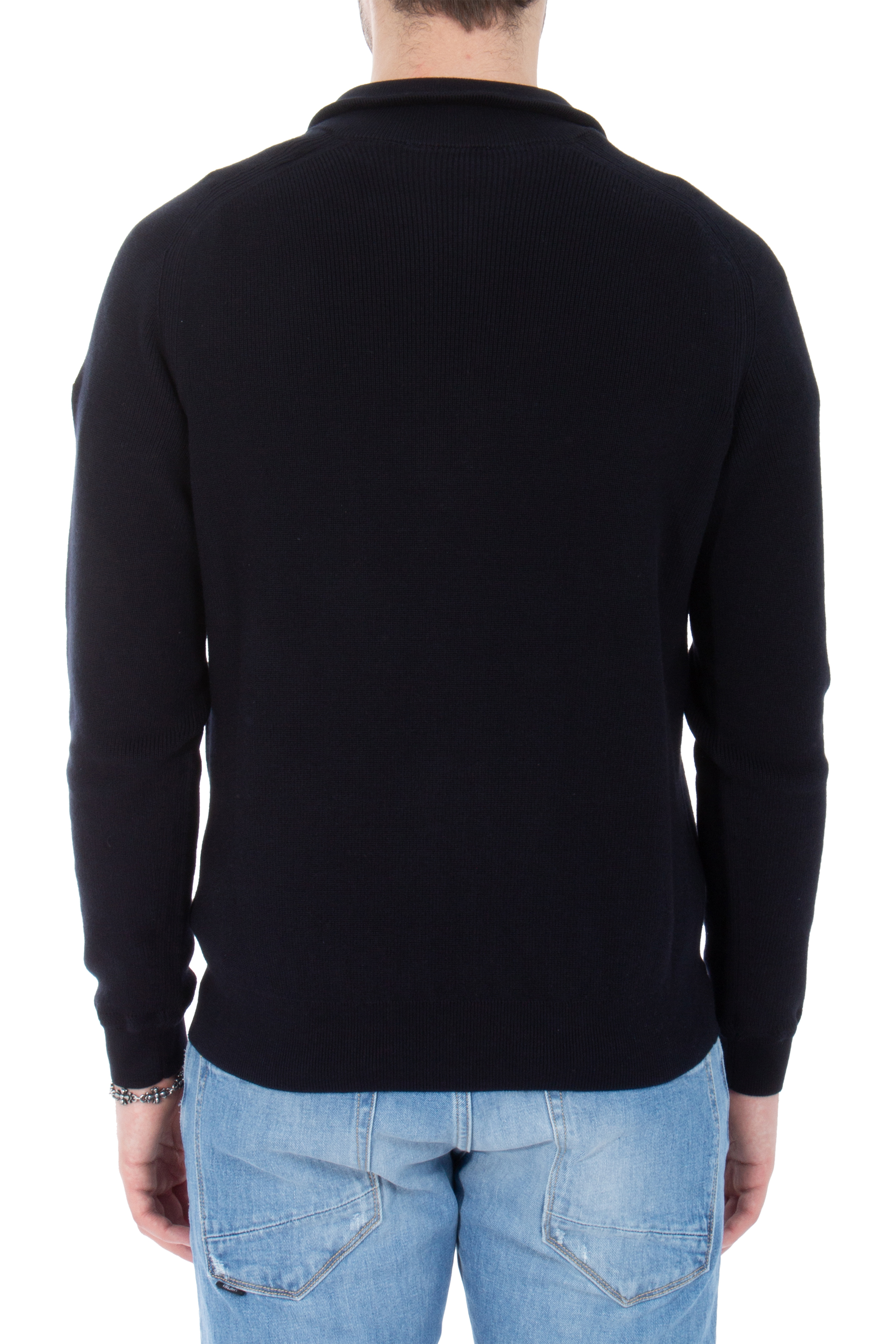 MONCLER Cotton & Cashmere Half Zip Sweater