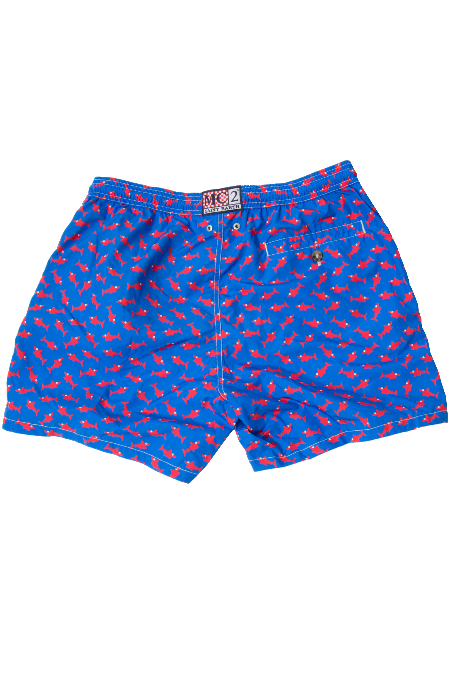 MC 2 SAINT BARTH Shark Print Swim Shorts Lighting