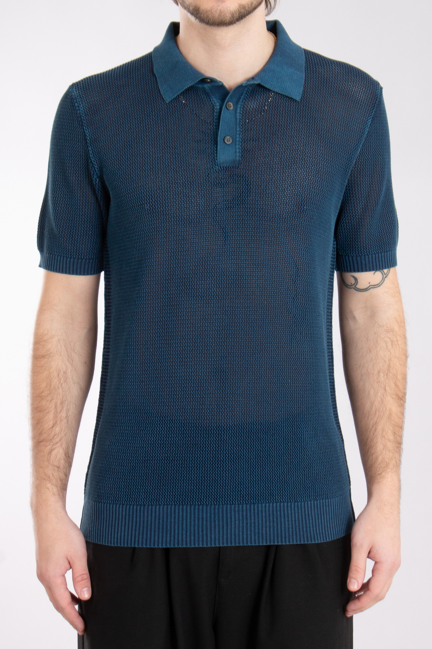 ROBERTO COLLINA Structured Cotton Knit Polo