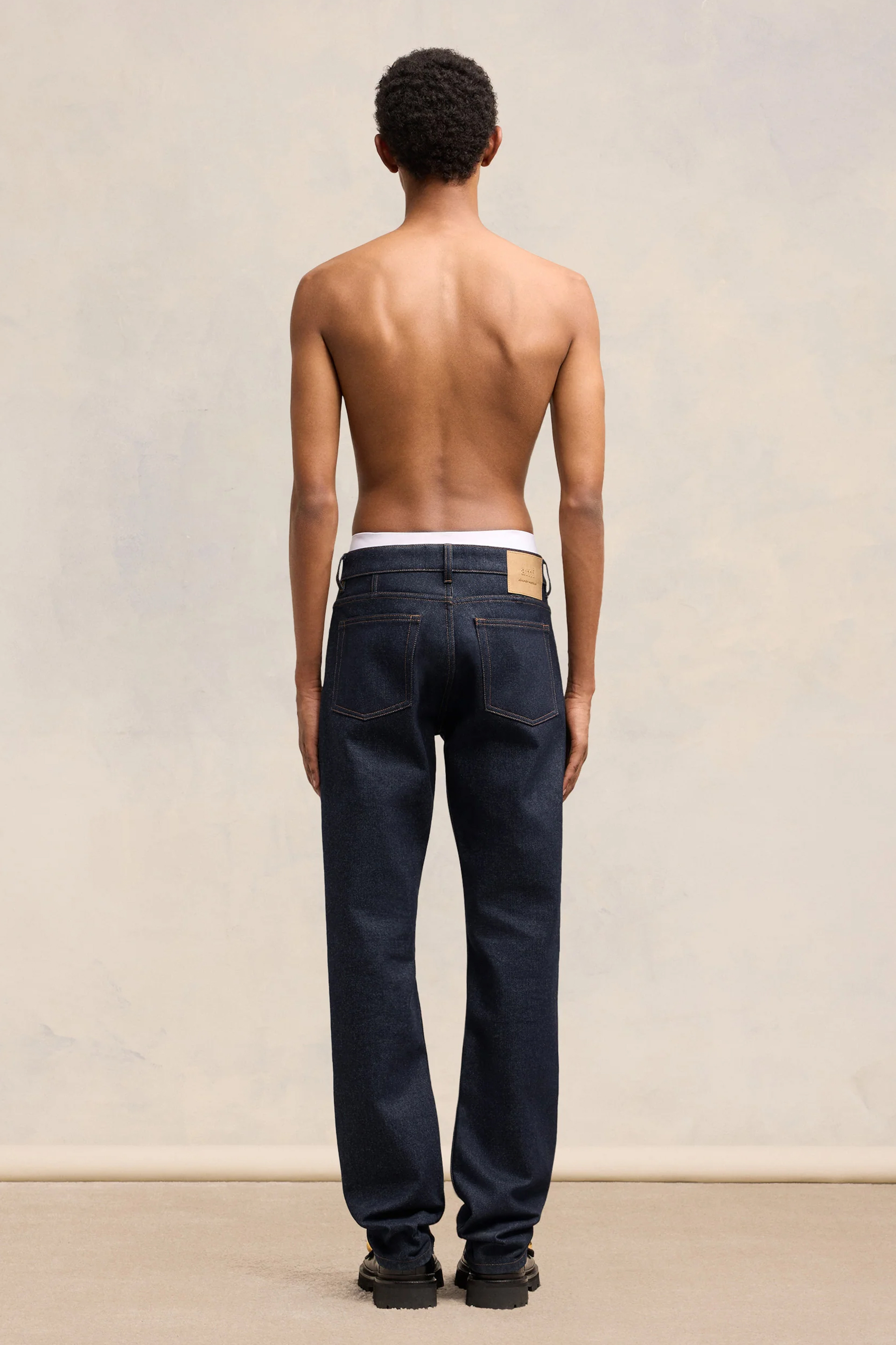 AMI PARIS Classic Fit Cotton Denim Jeans