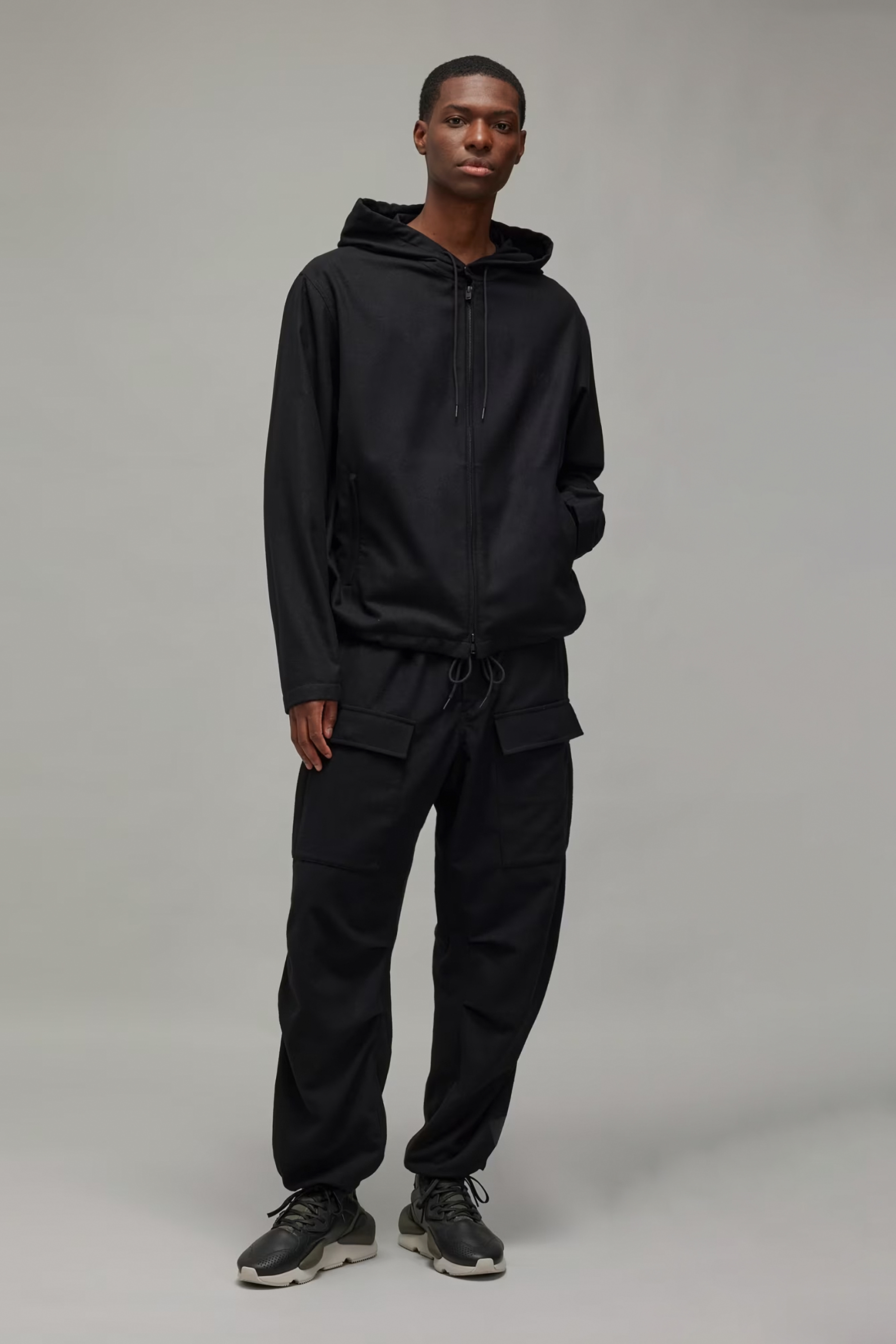 Y-3 Recycled Polyester-Wool Flannel Cargo Pants