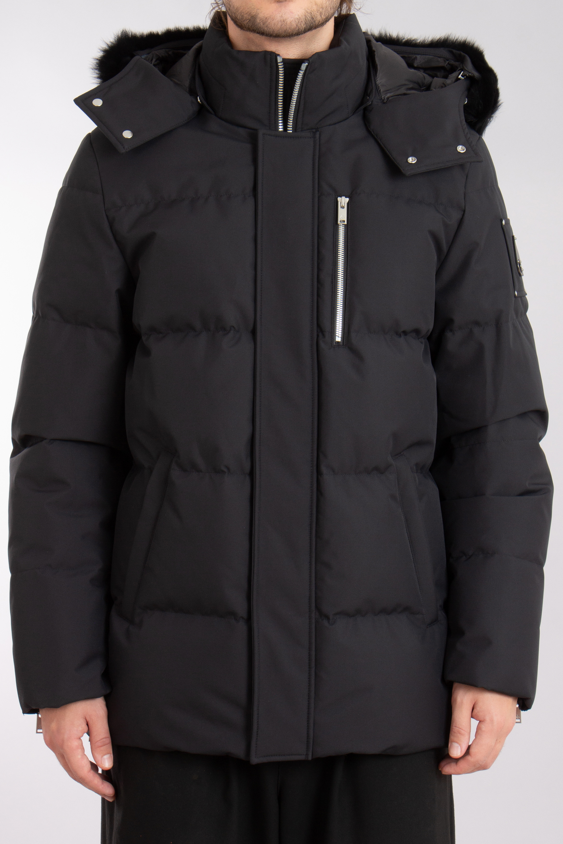 MOOSE KNUCKLES Hooded Down Jacket Cloud 3Q Neoshear