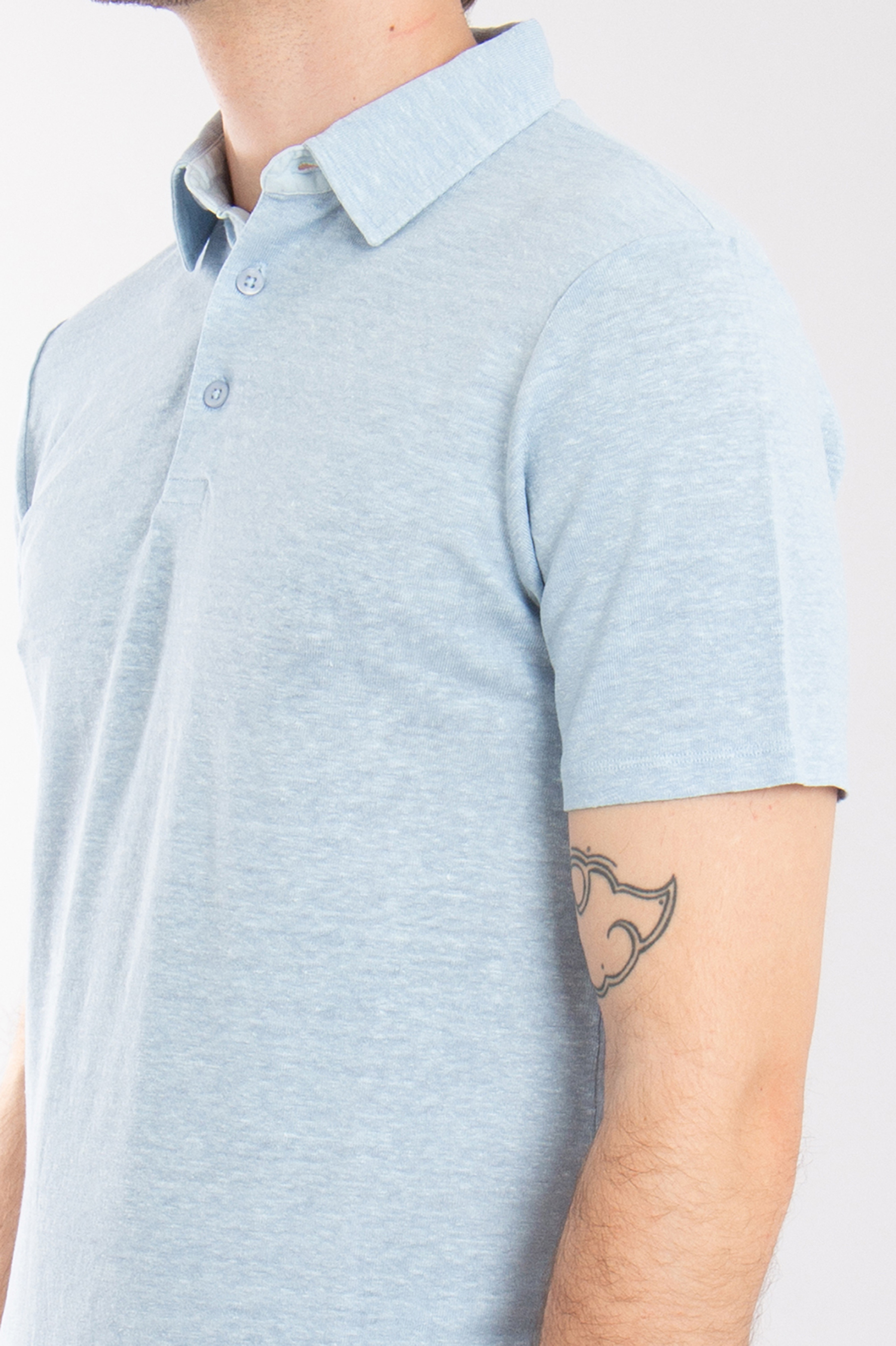 TRUSTED HANDWORK Linen Blend Polo Shirt