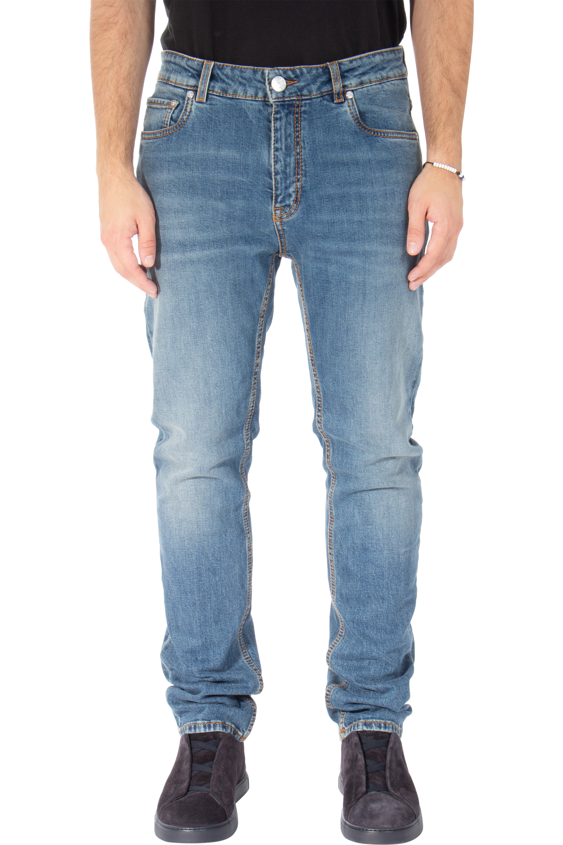 ETRO Pegaso Embroidery Cotton Stretch Jeans