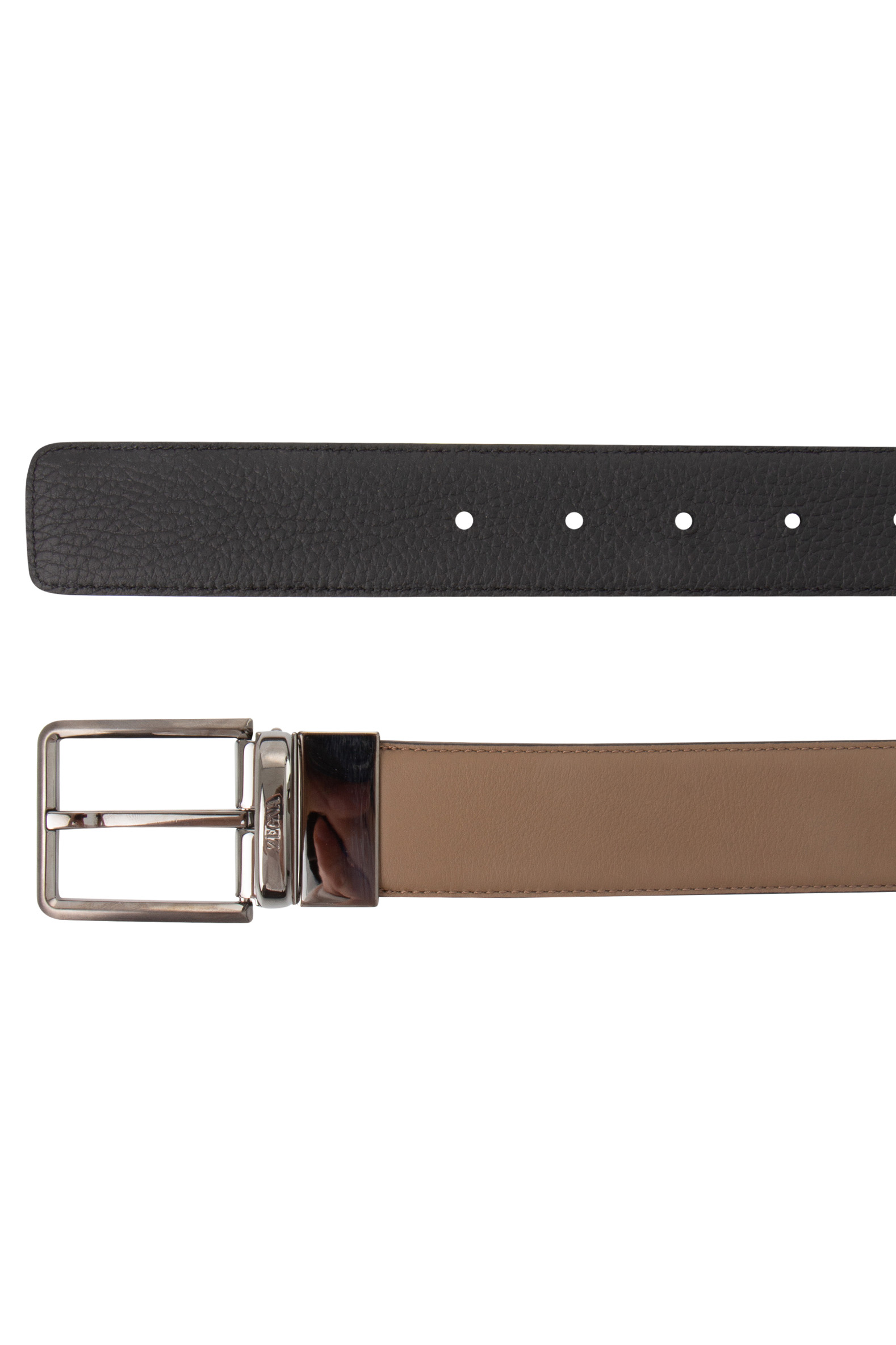 ZEGNA Reversible Leather Belt