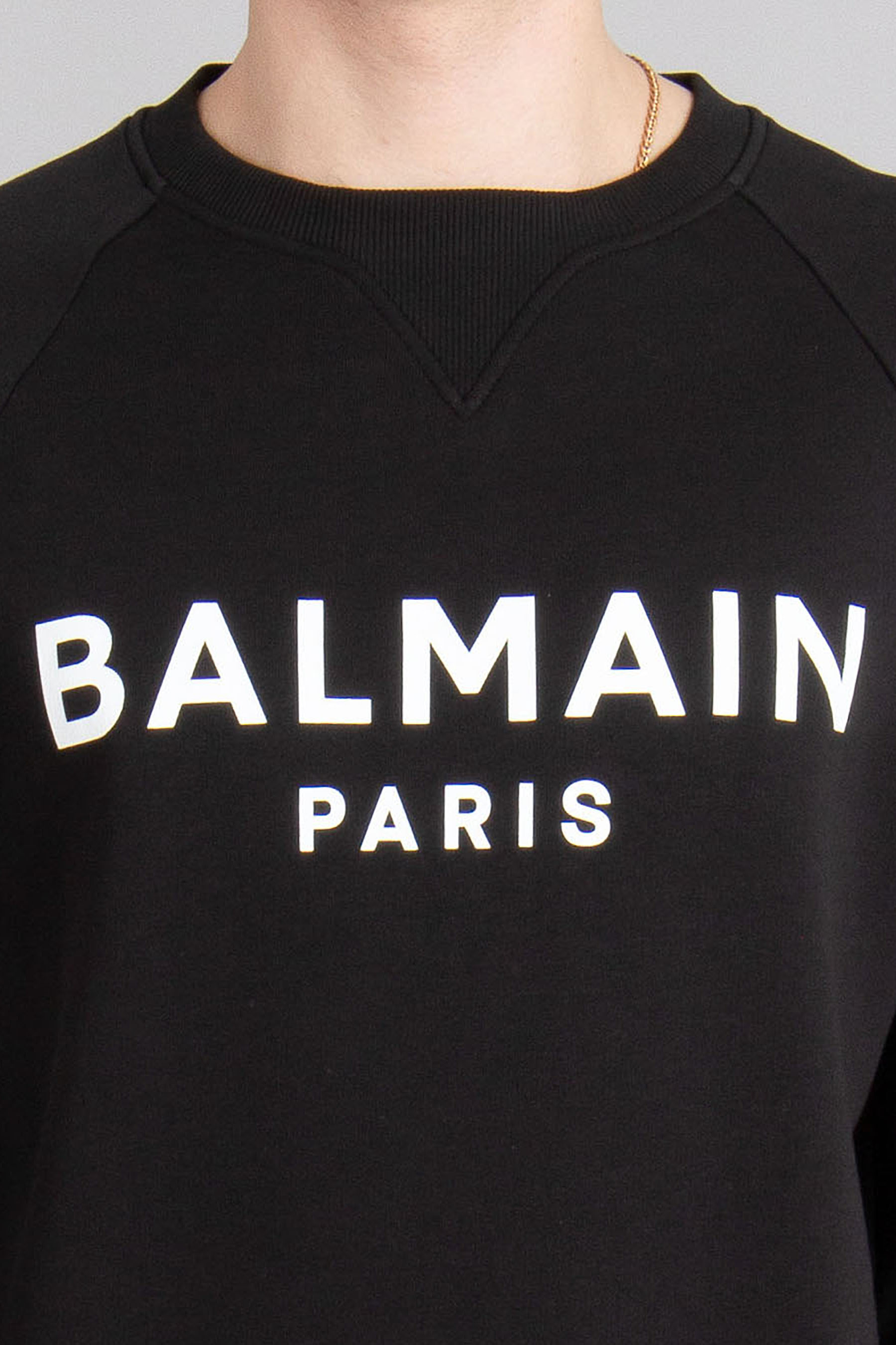 BALMAIN Printed Organic Cotton Sweatshirt