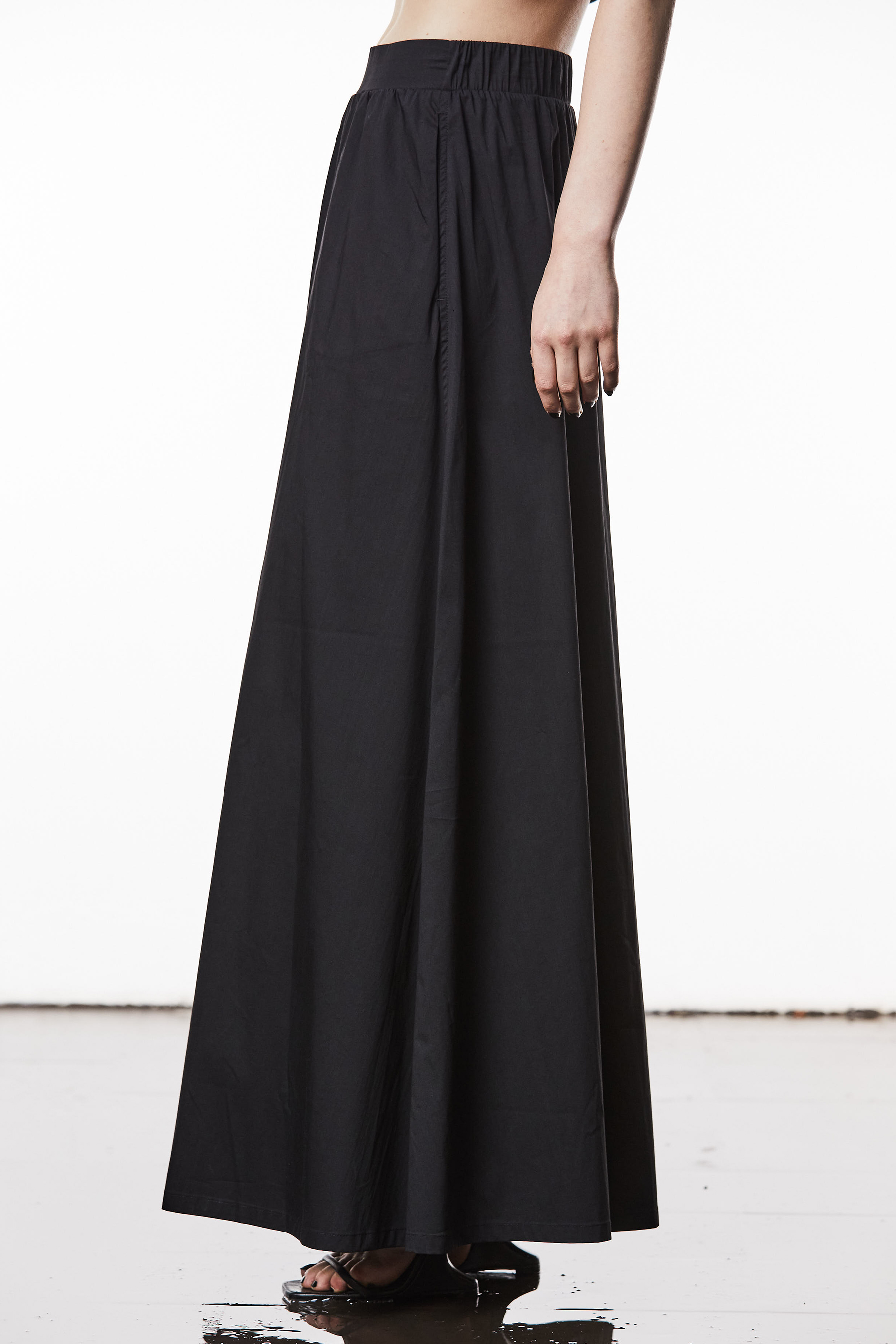 THOM KROM Cotton Blend Stretch Maxi Skirt