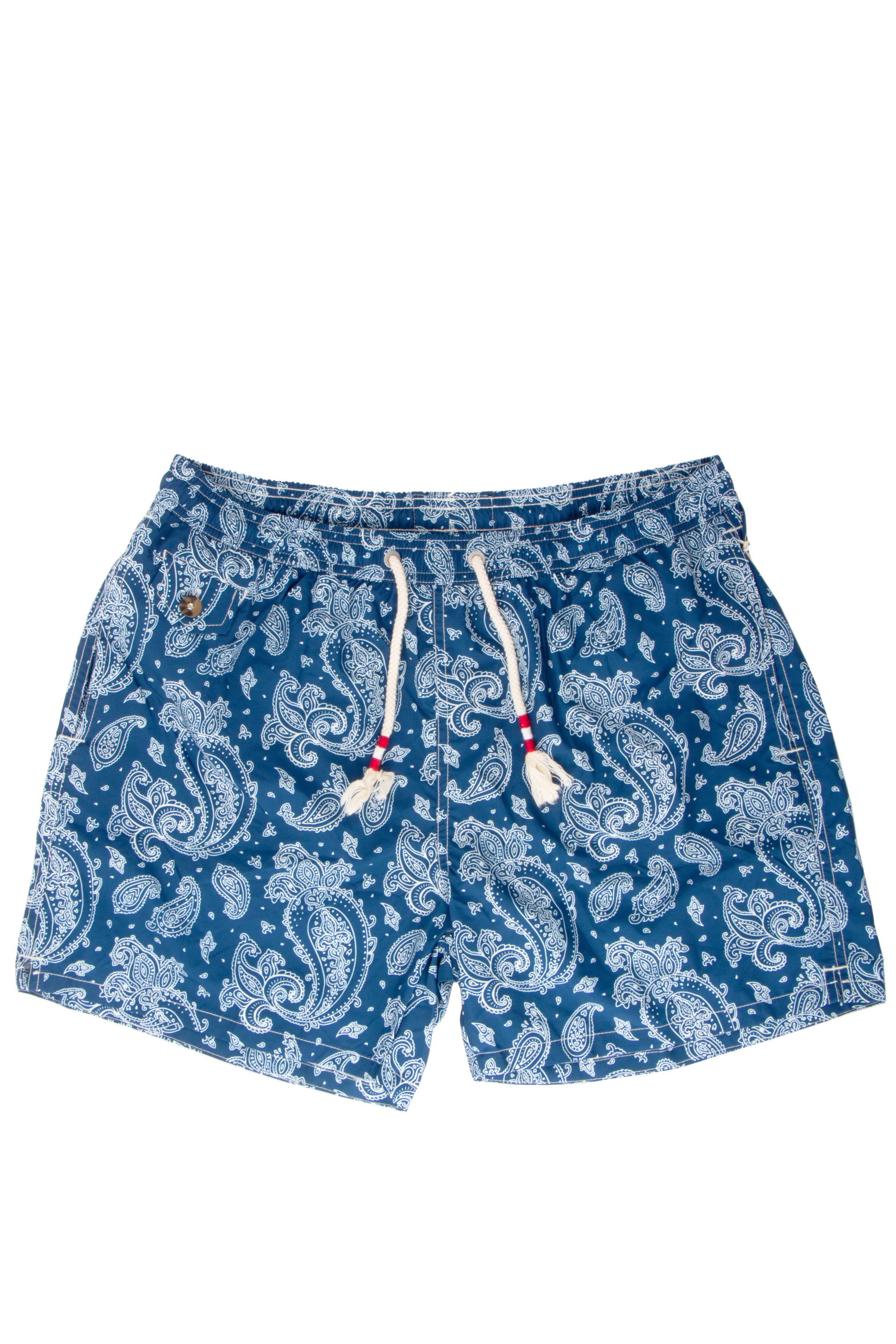 MC 2 SAINT BARTH Elegant Paisley Print Swim Shorts Lighting