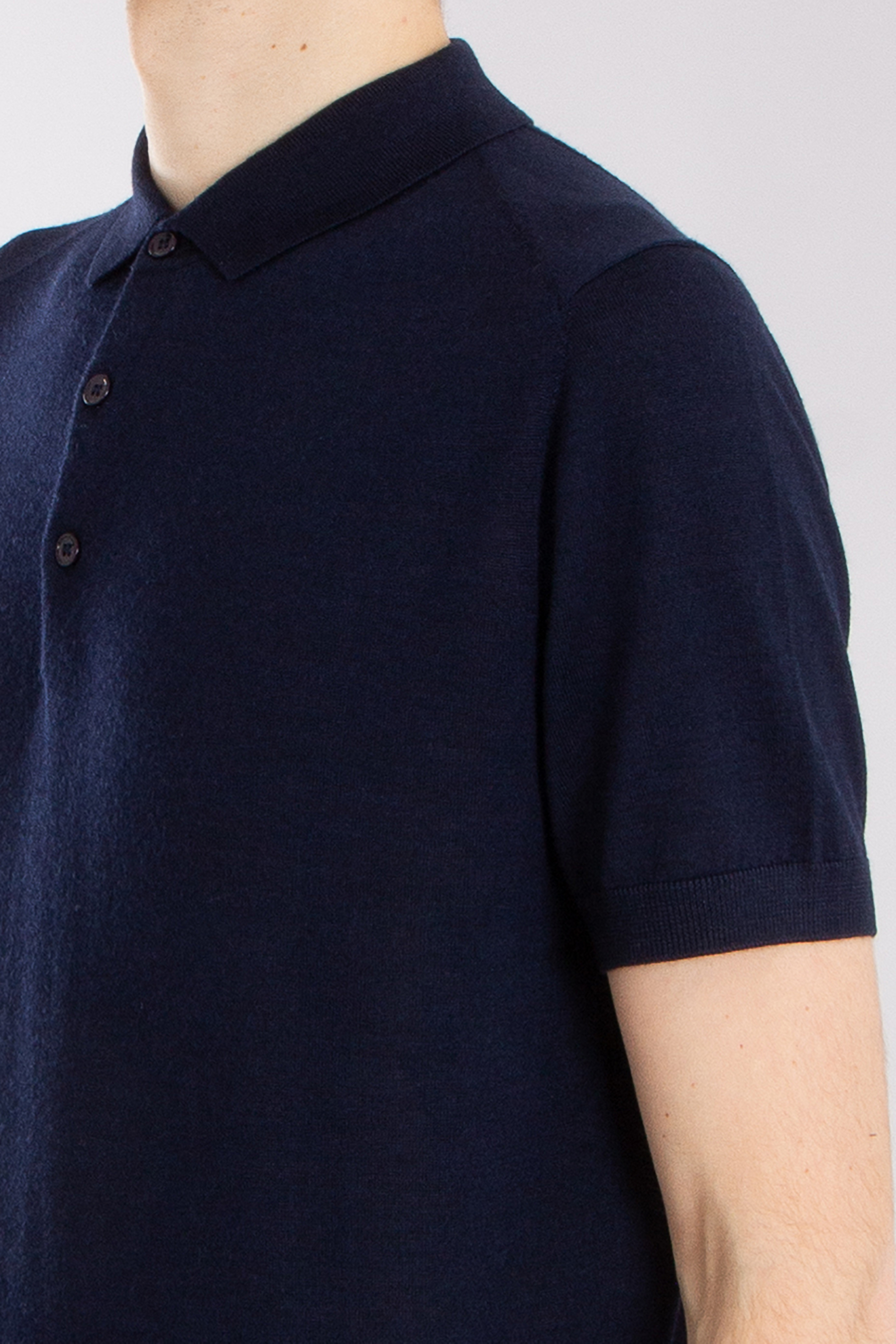 MIENTUS BERLIN Extrafine Wool-Silk-Cashmere Blend Knit Polo