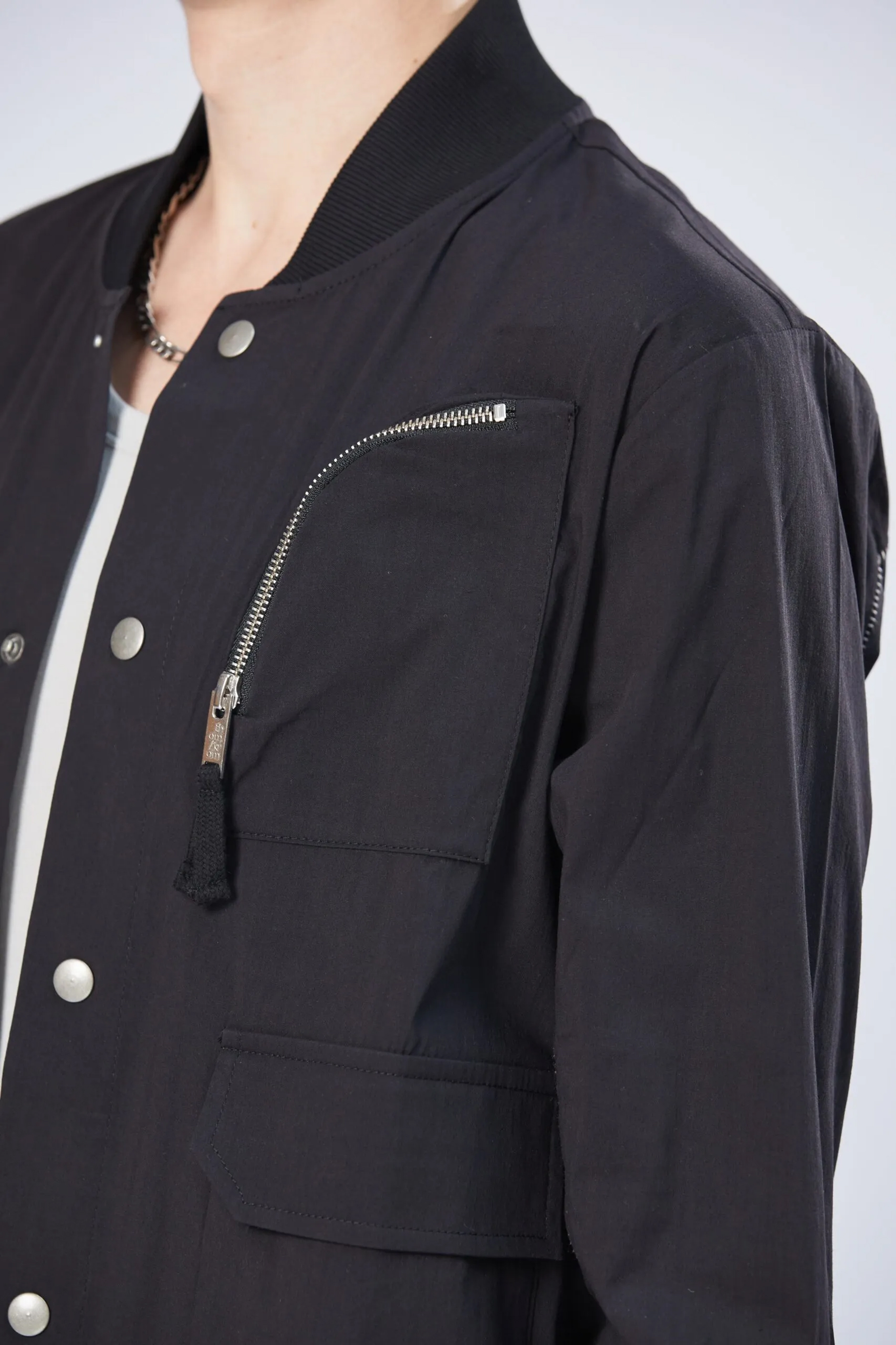 THOM KROM Cotton Nylon Stretch Bomber Overshirt