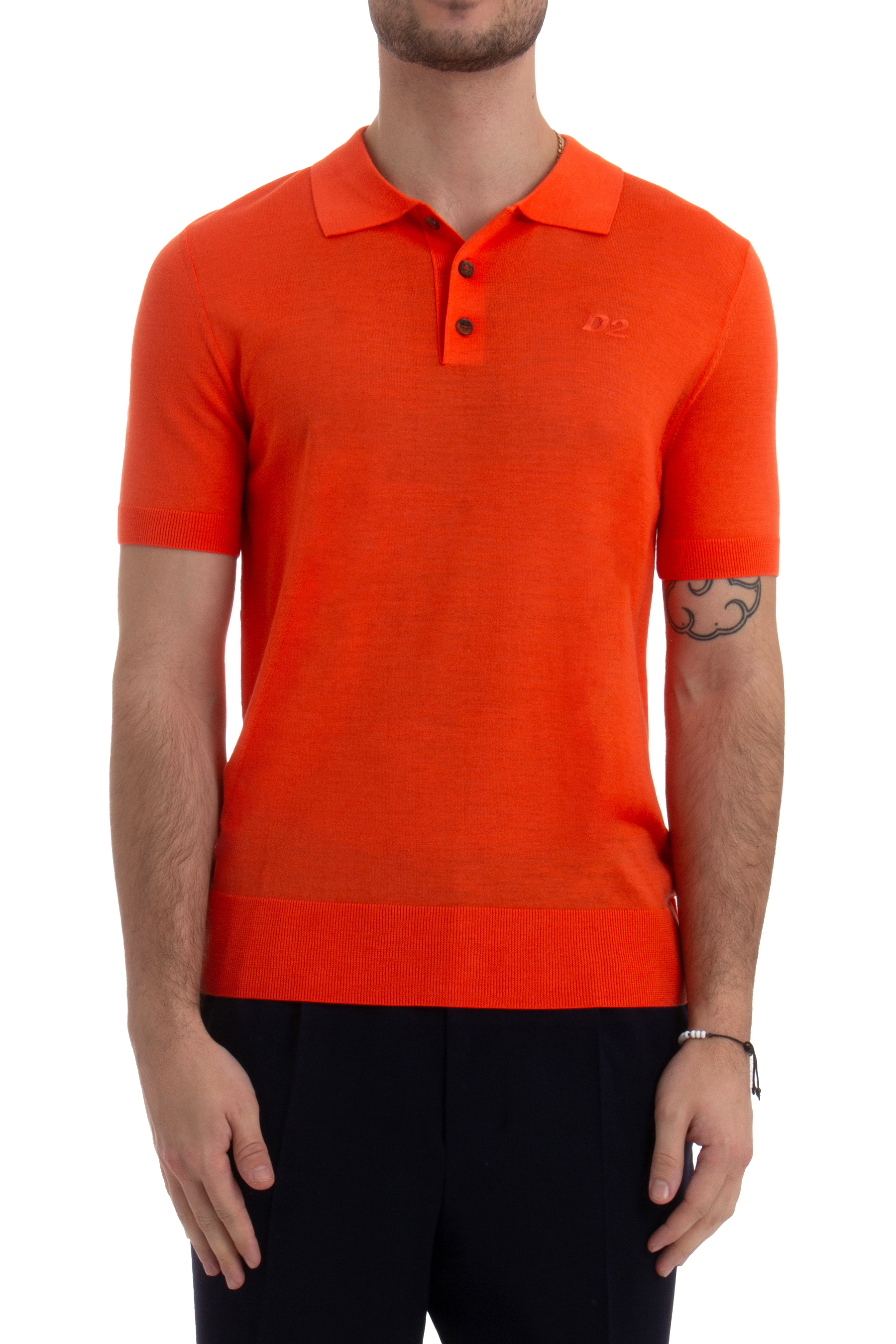 DSQUARED2 Virgin Wool Knit Polo