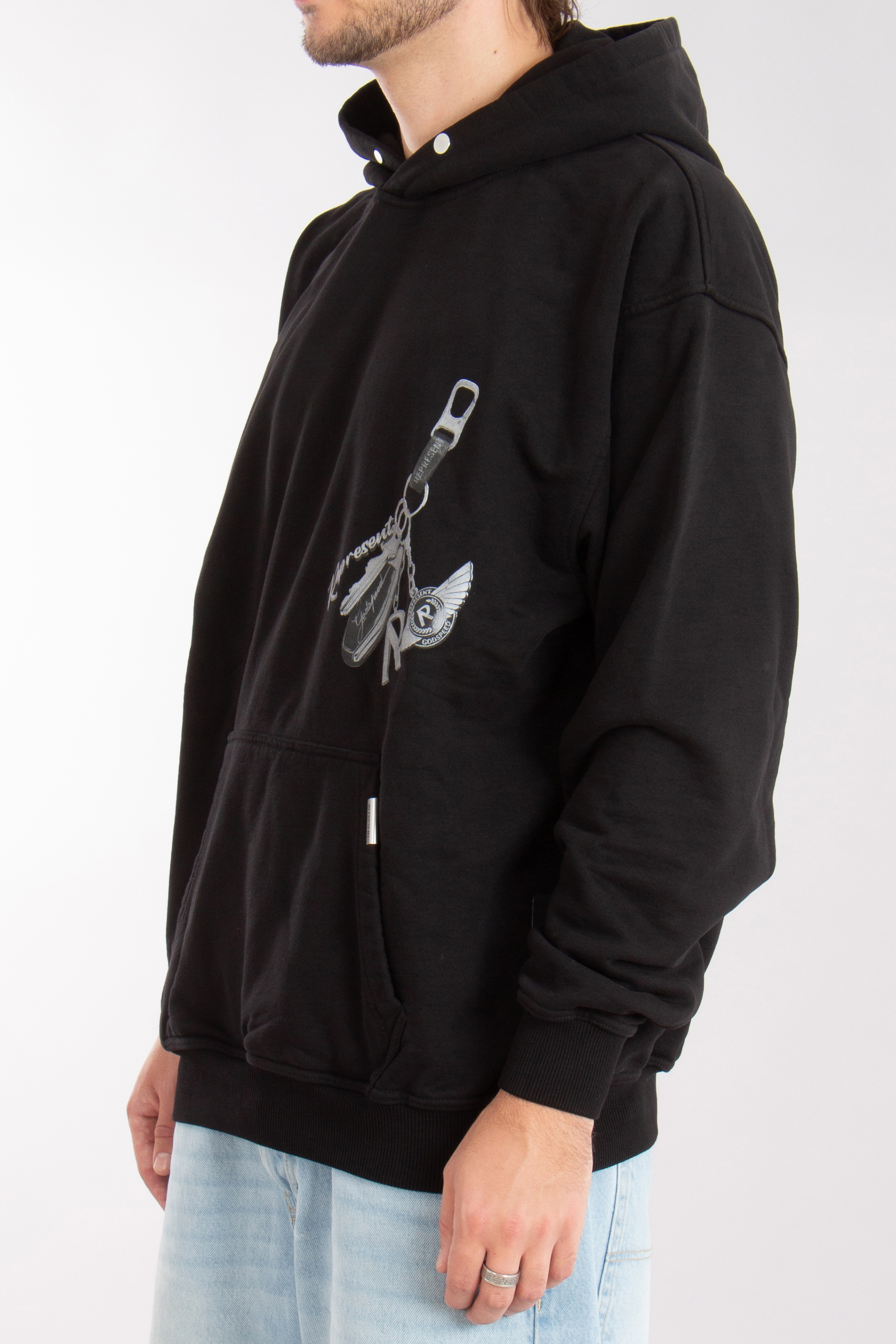 REPRESENT Keys To The Club Print Cotton Hoodie