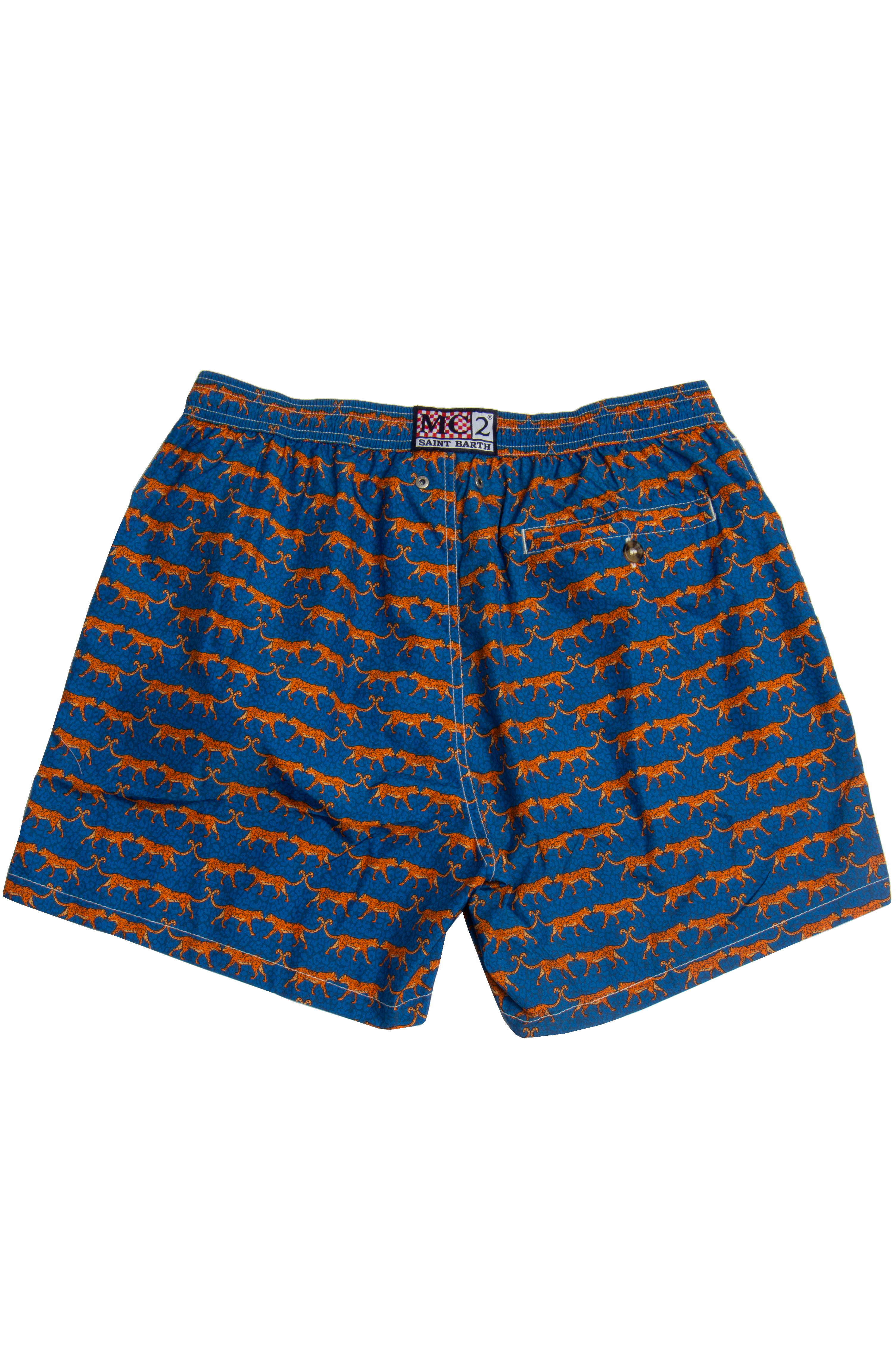 MC 2  SAINT BARTH Wild Cat Print Swim Shorts 