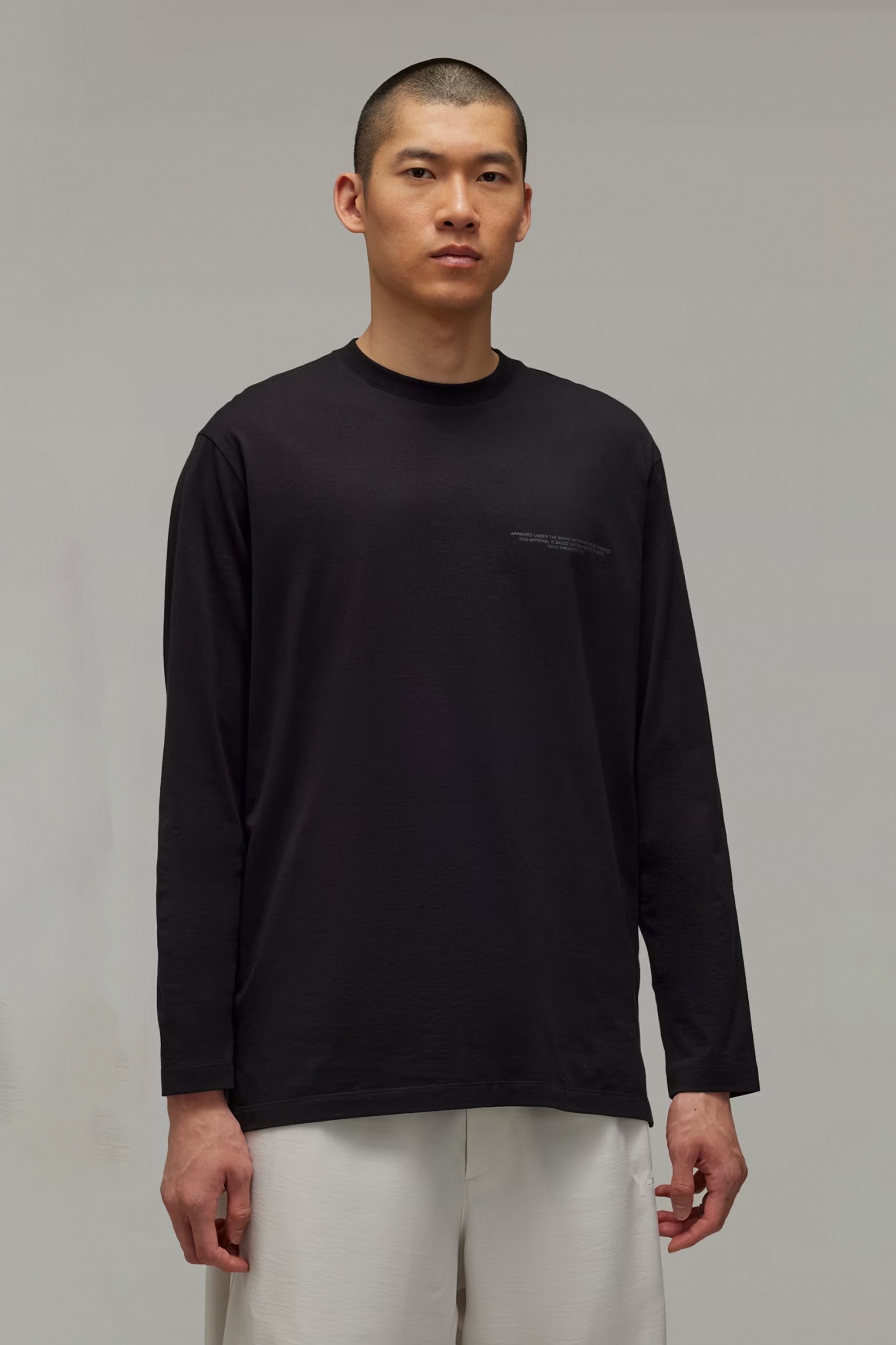 Y-3 Printed Cotton Jersey Long Sleeve T-Shirt