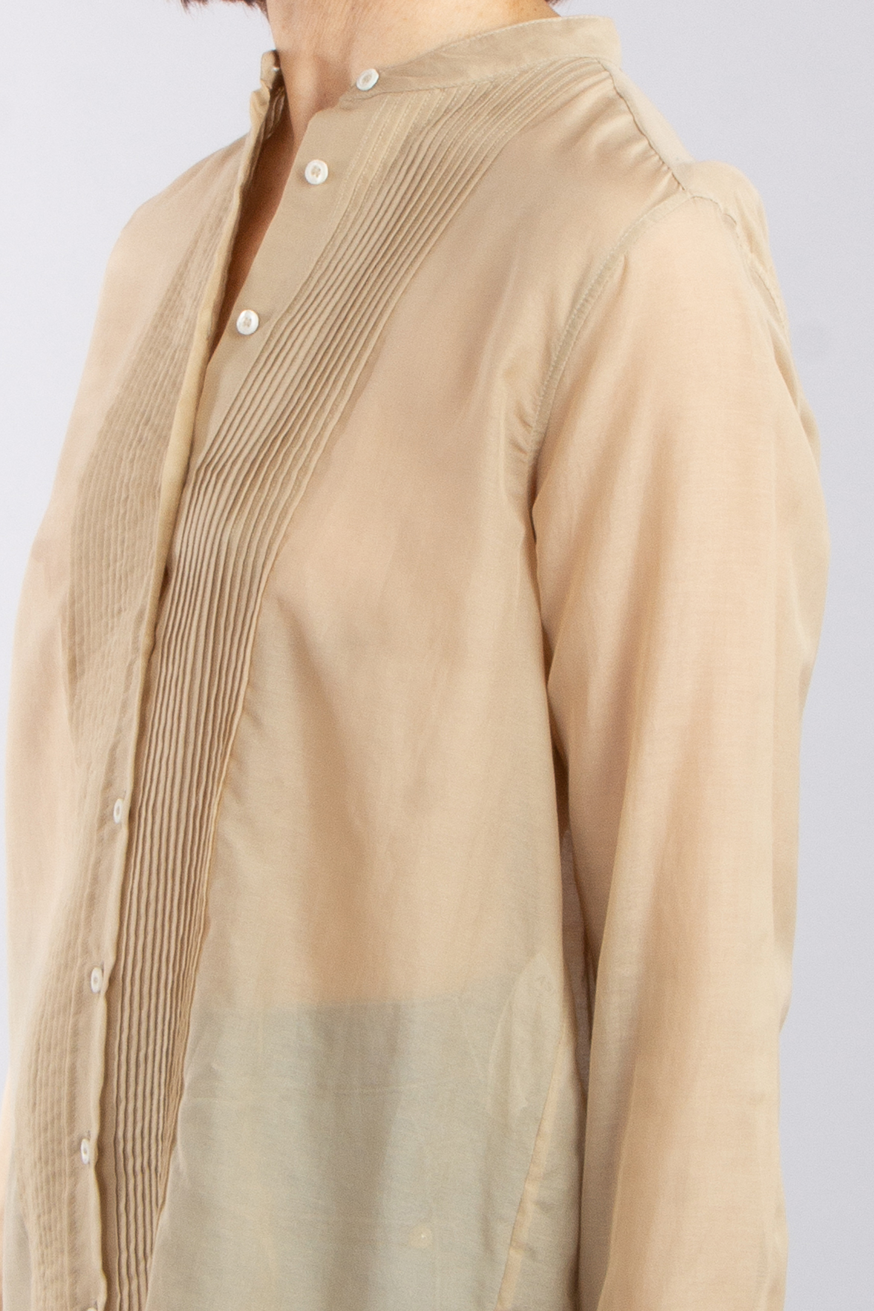 ASPESI Long Cotton-Silk Blend Blouse