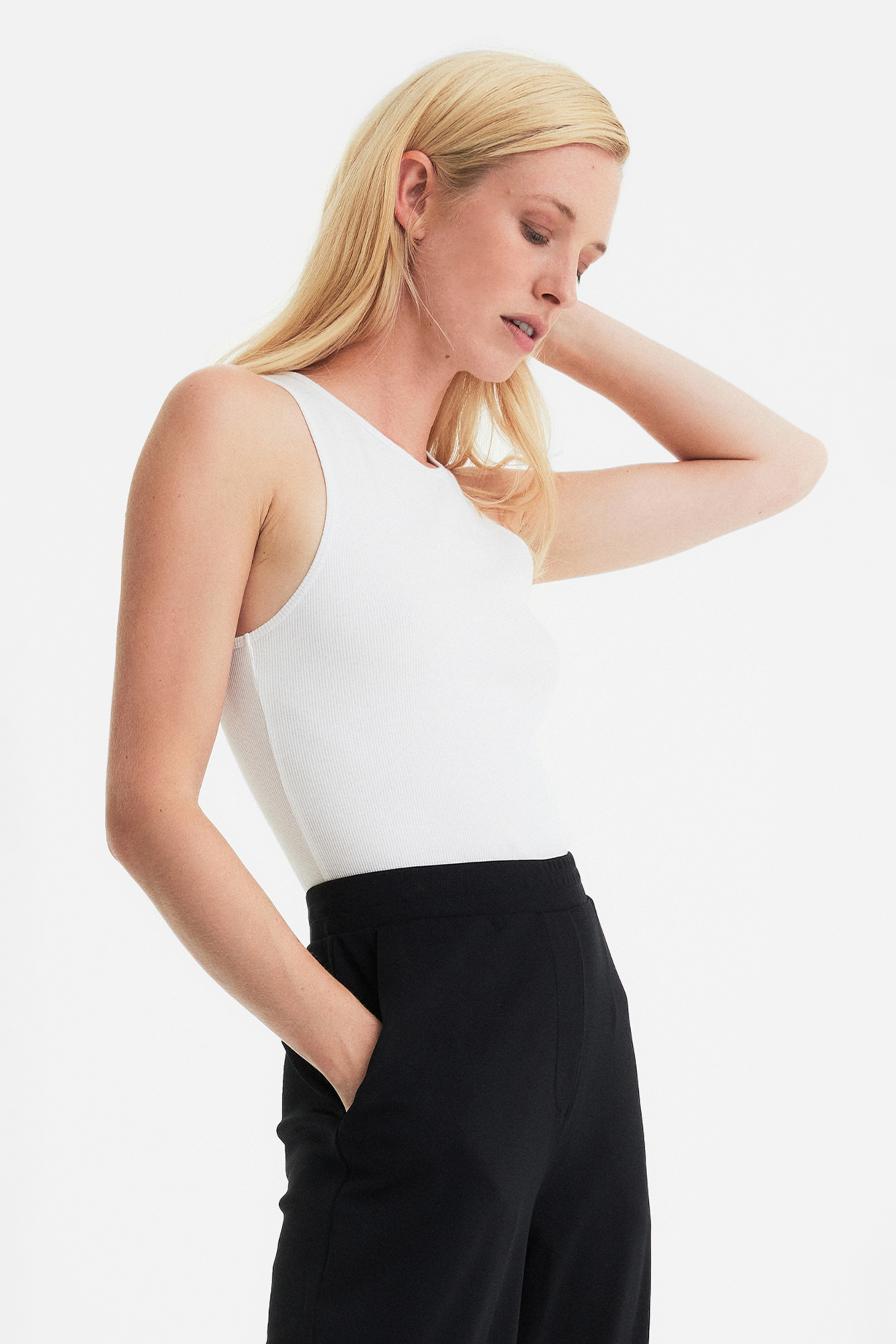 IHEART Ribbed Organic Cotton Tank Top Marthe