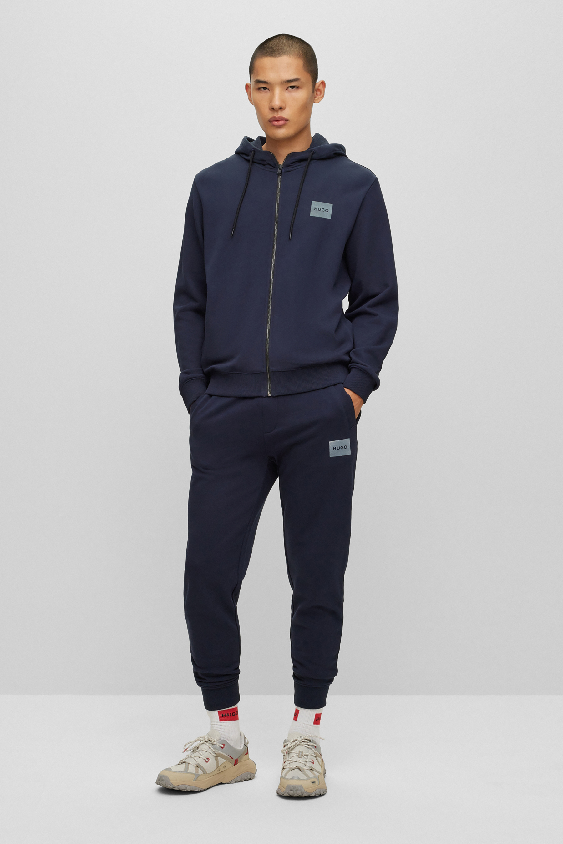 HUGO French Terry Zip Hoodie Daple