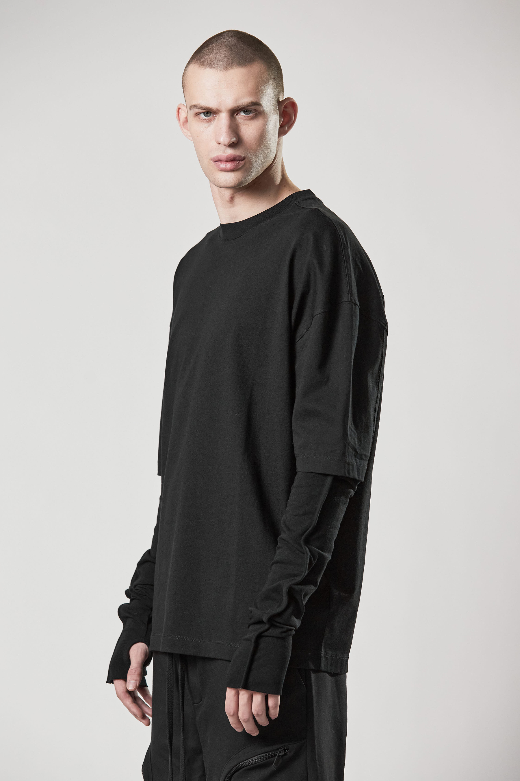 THOM KROM 2-in-1 Matmix Long Sleeve T-Shirt