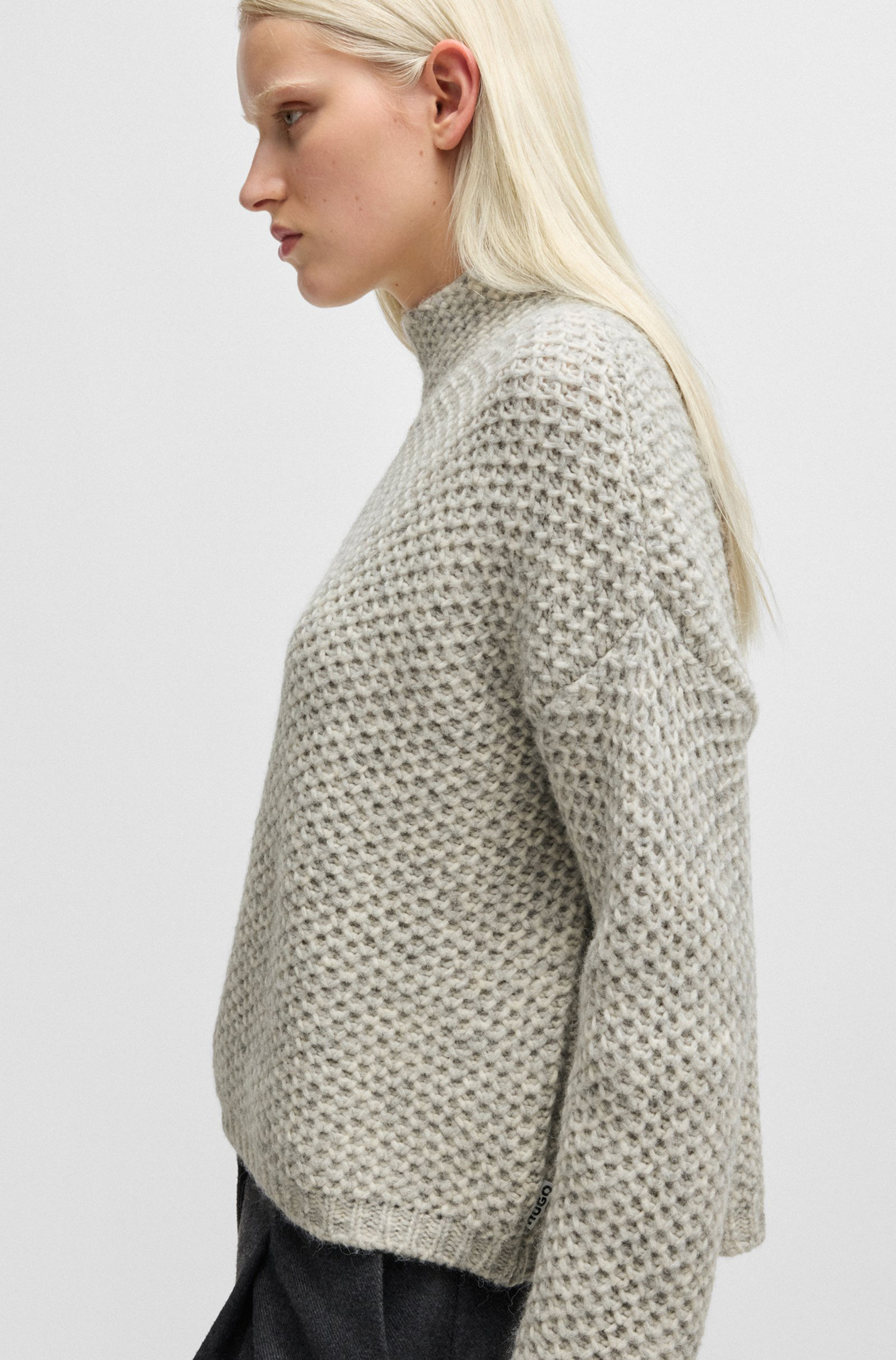 HUGO Wool Blend Knit Sweater Safineynny