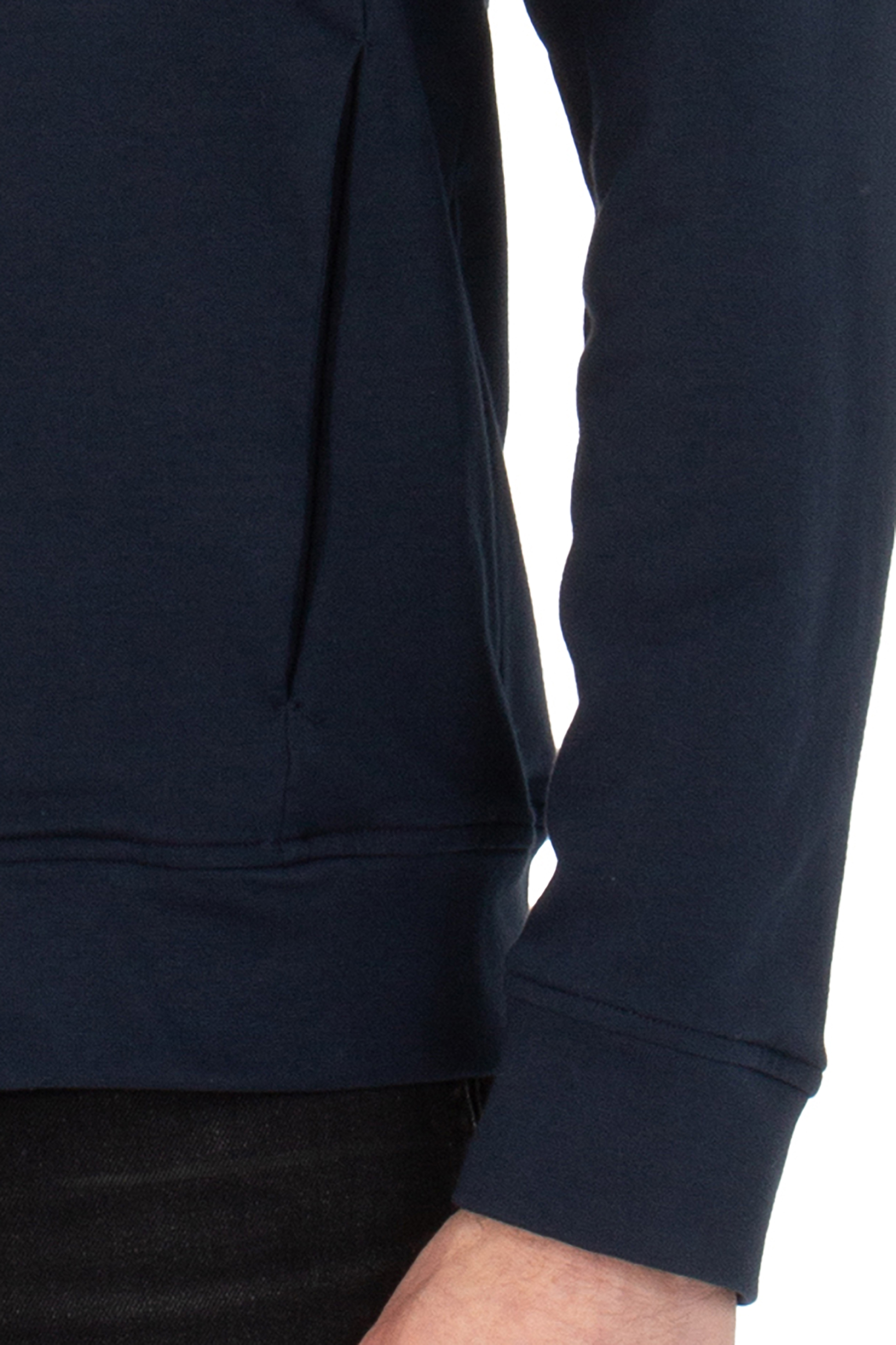 KITON Cotton Stretch Zip Up Sweatshirt