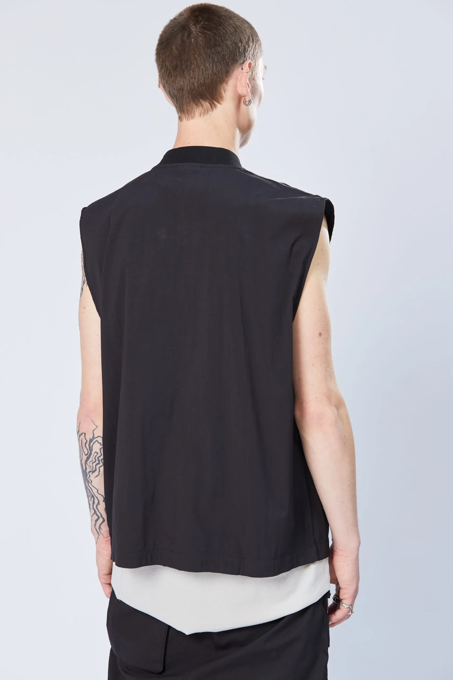 THOM KROM Cotton Nylon Stretch Bomber Vest