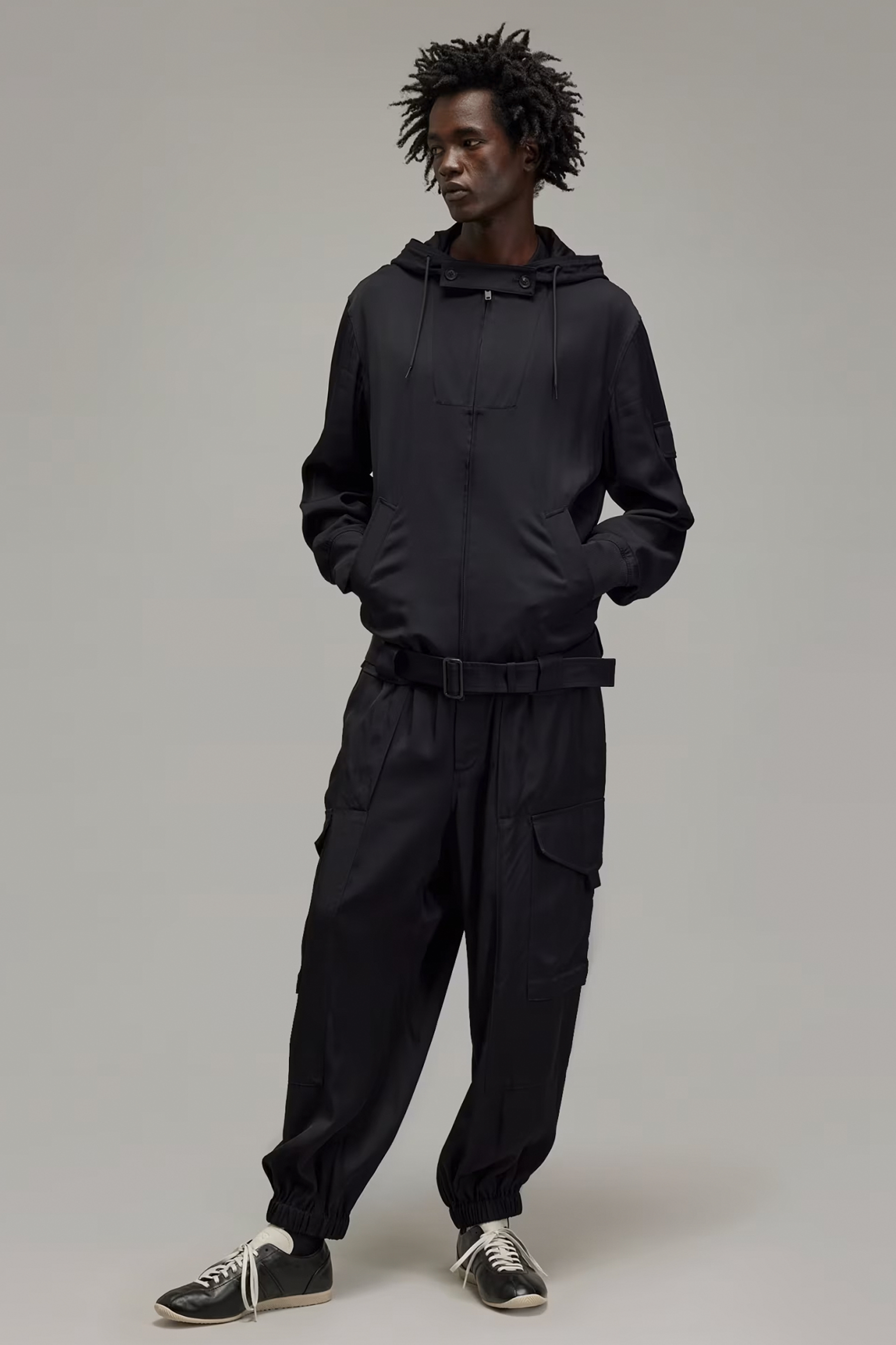 Y-3 Loose Fit Rayon Twill Cargo Pants