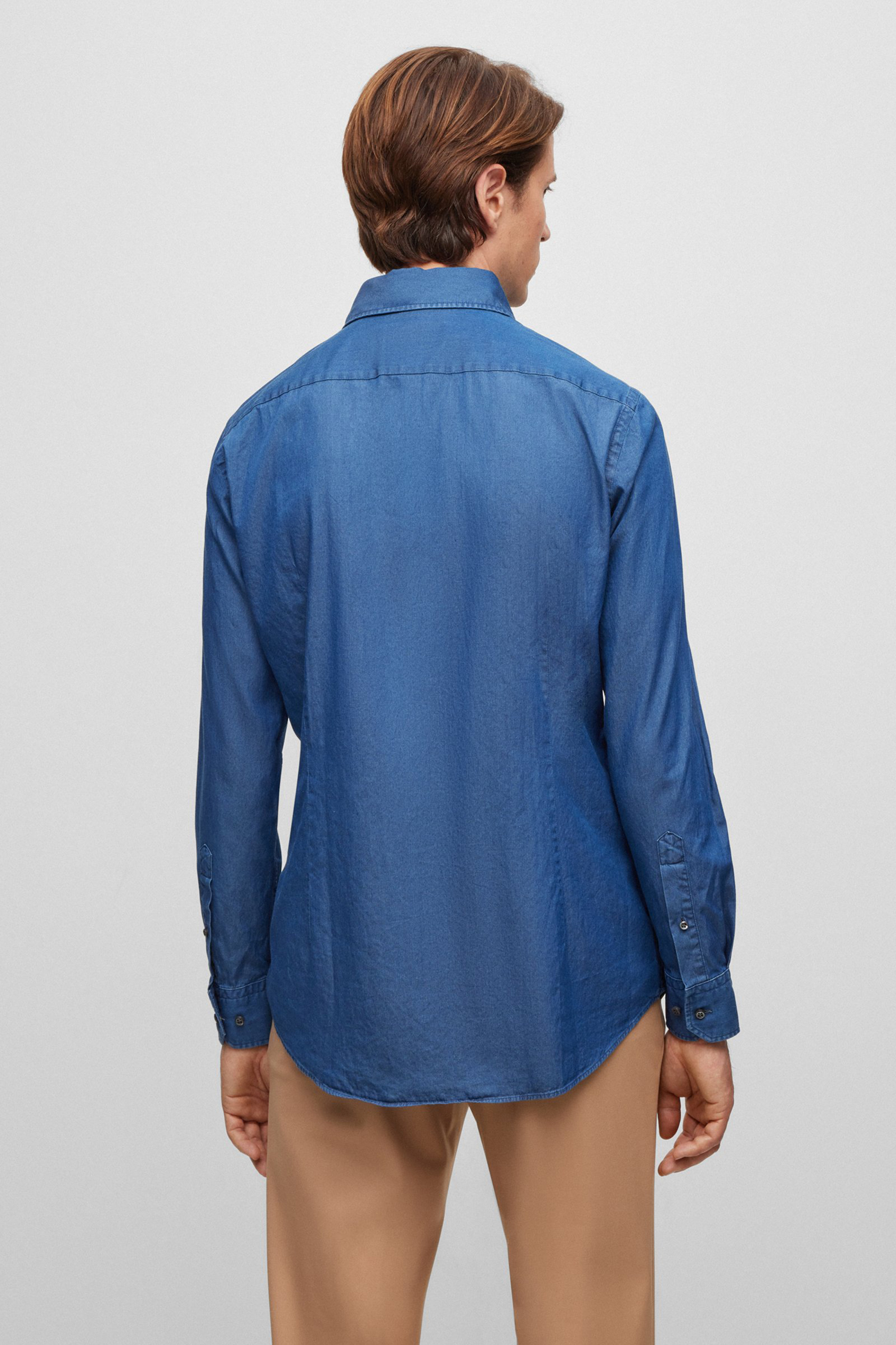 BOSS Slim Fit Cotton Denim Shirt L-Hays