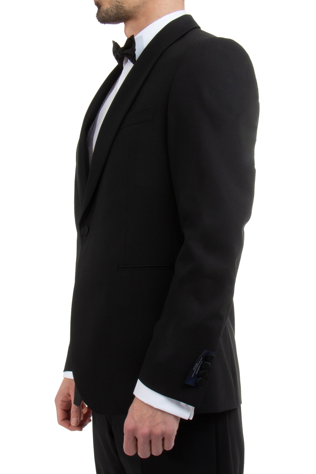 DRESSLER Shaped Fit Virgin Wool Tuxedo Jacket Evan