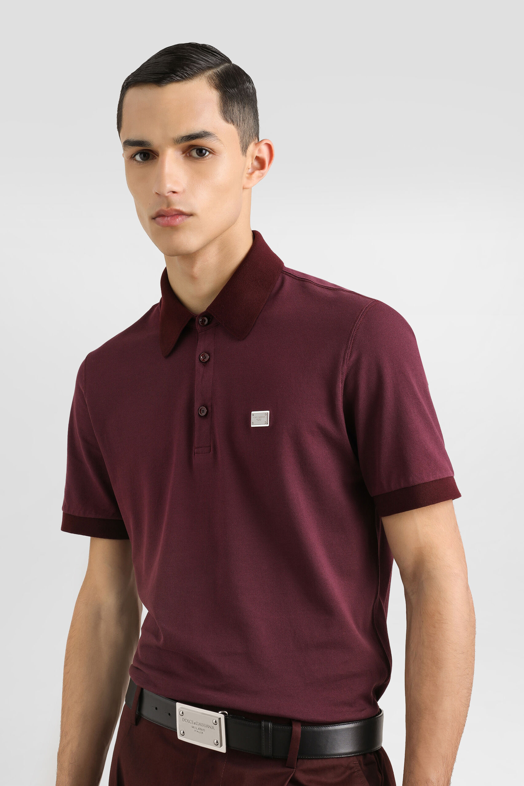 DOLCE & GABBANA Regular Fit Cotton Piqué Polo Shirt