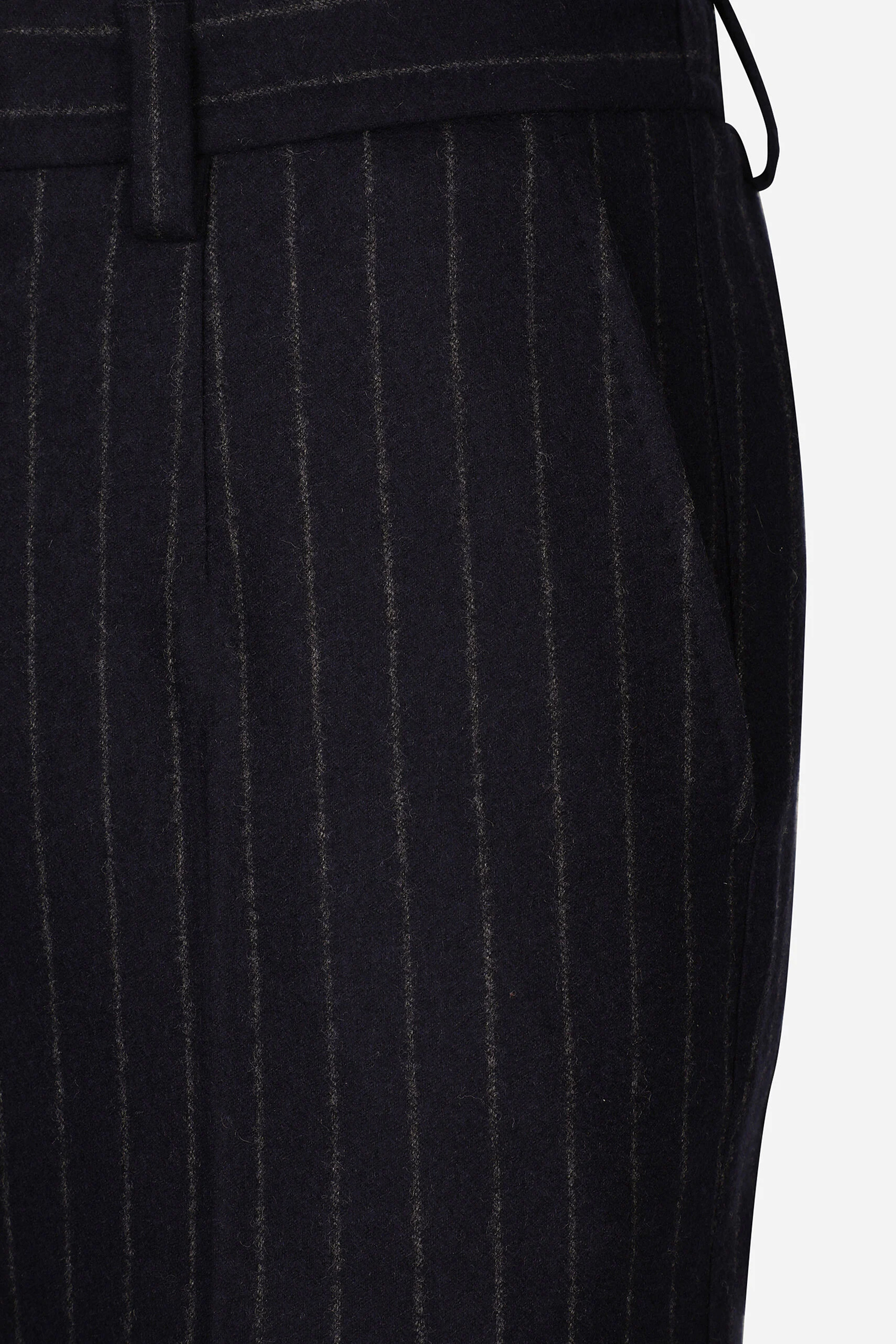 DOLCE & GABBANA Pinstripe Virgin Wool-Cashmere-Flannel Pants