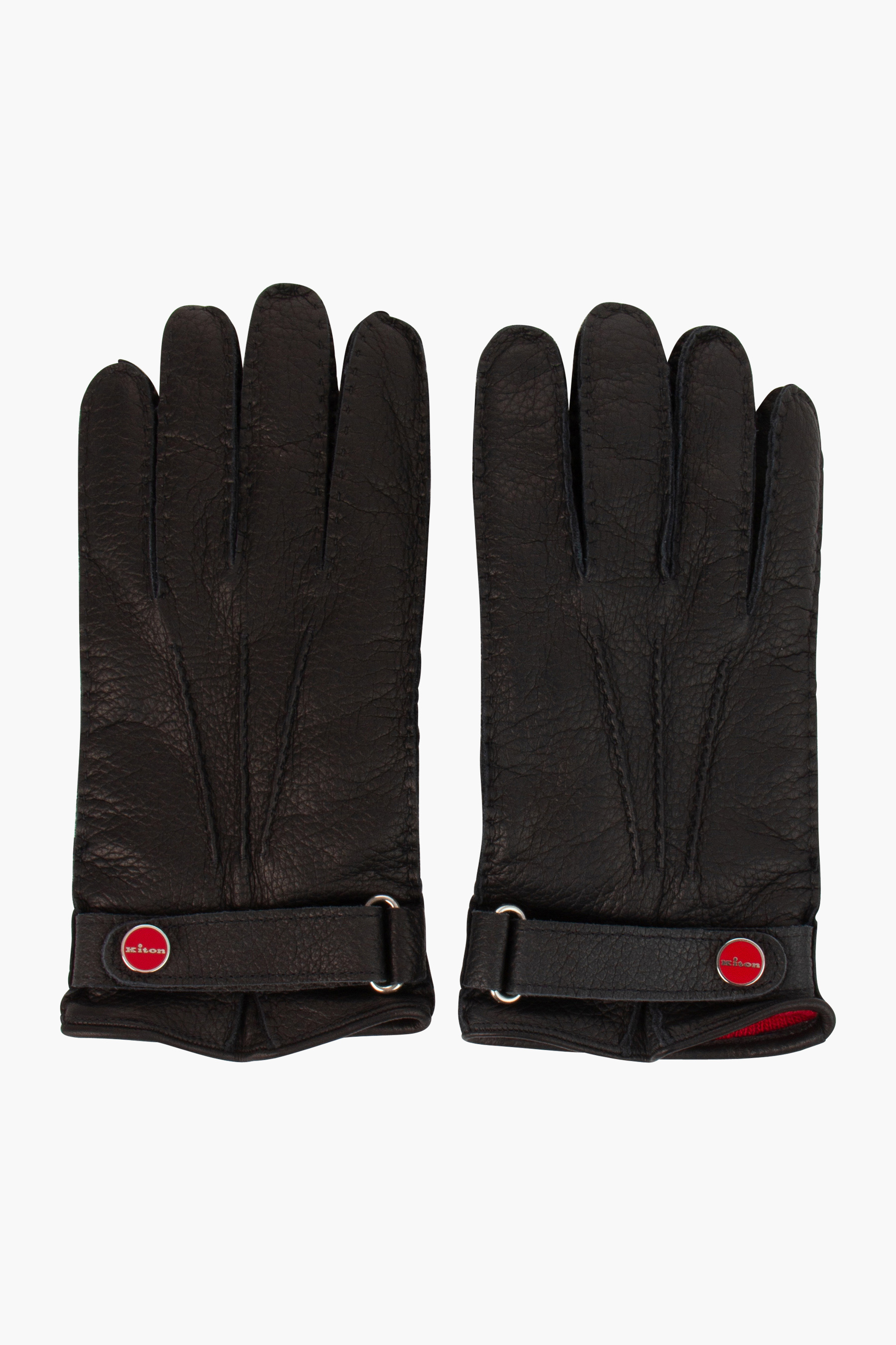 KITON Grained Leather Gloves