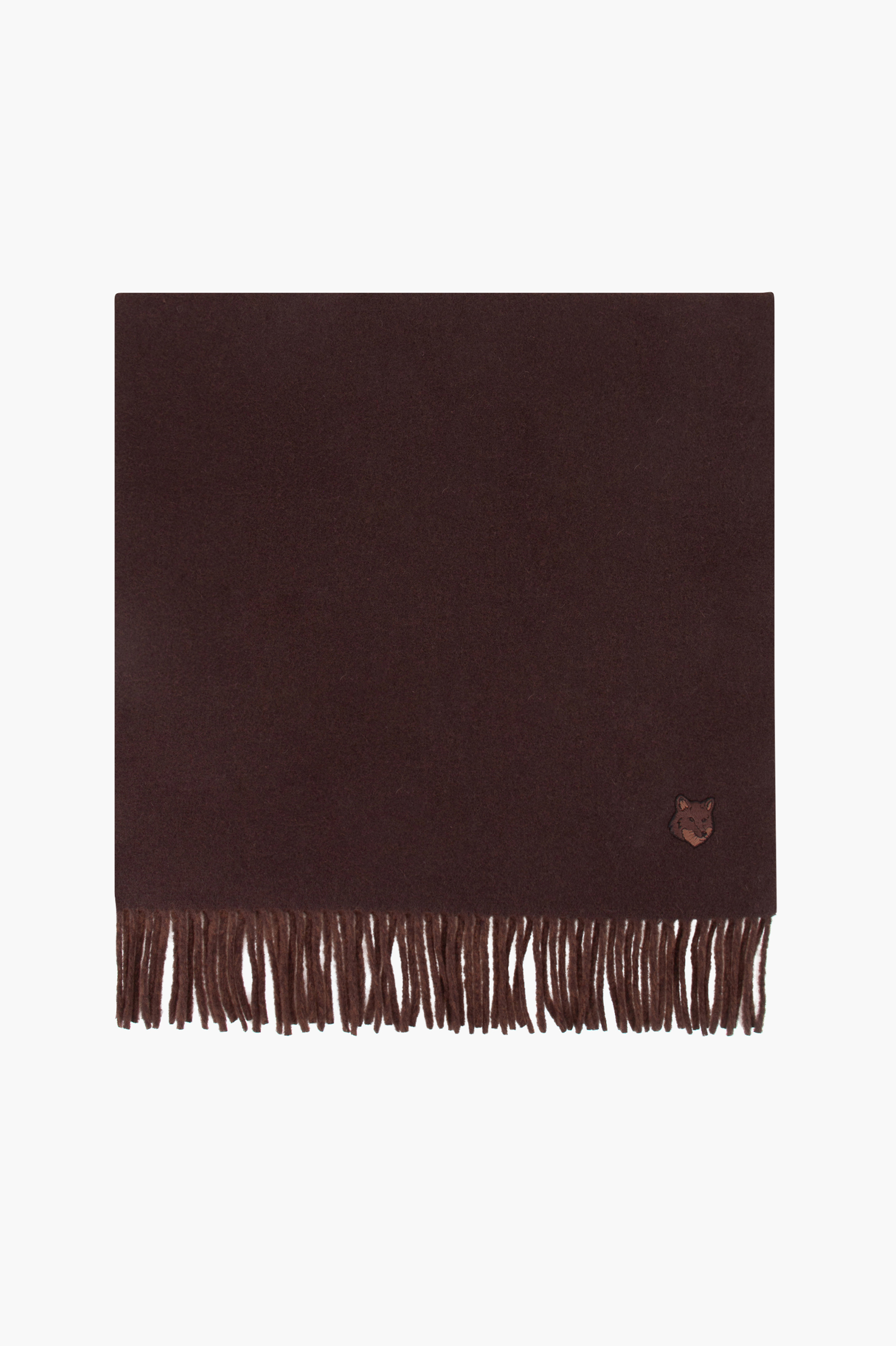 MAISON KITSUNÉ Bold Fox Head Patch Virgin Wool Scarf