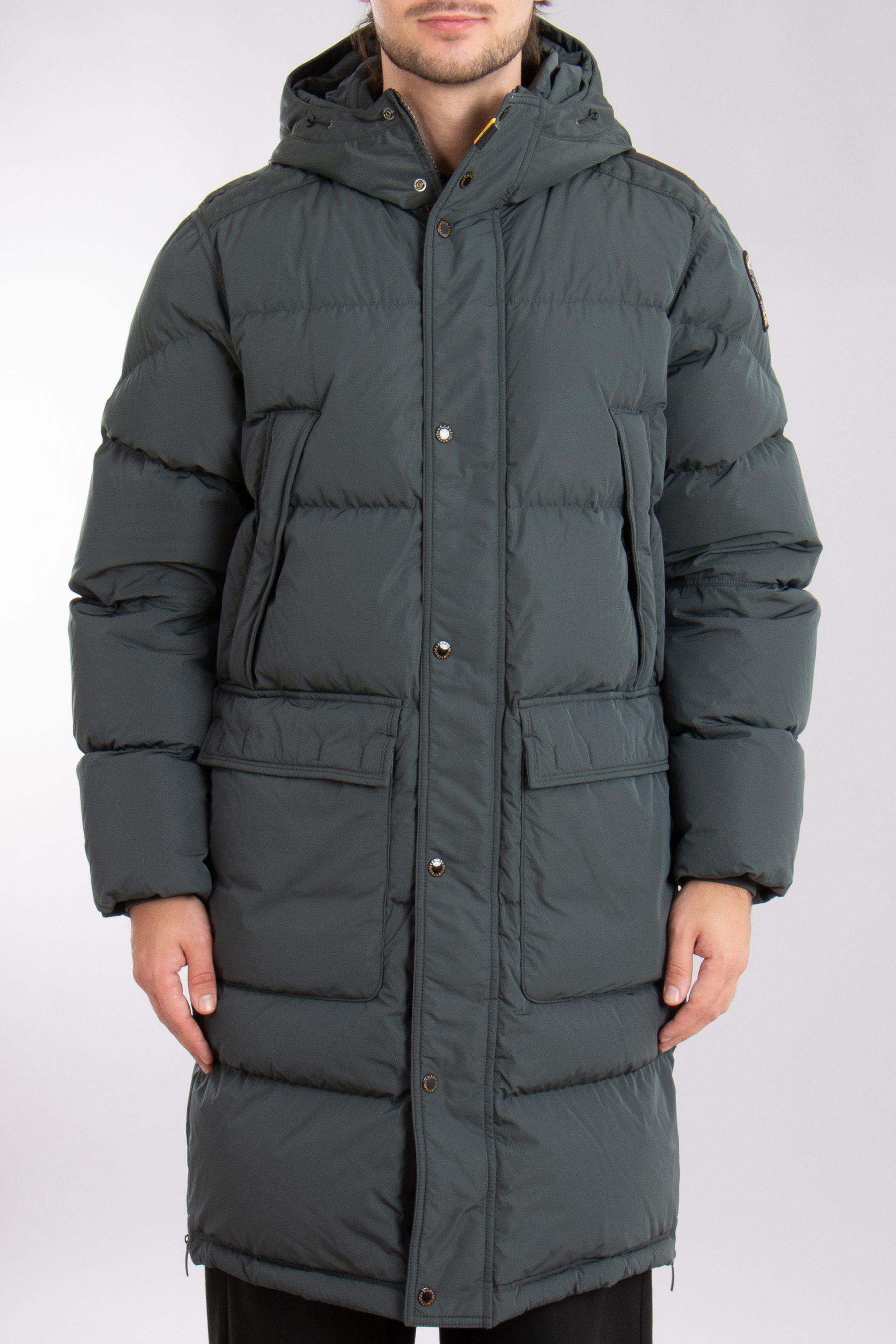 PARAJUMPERS Hooded Micro Ripstop Down Coat Long Bear