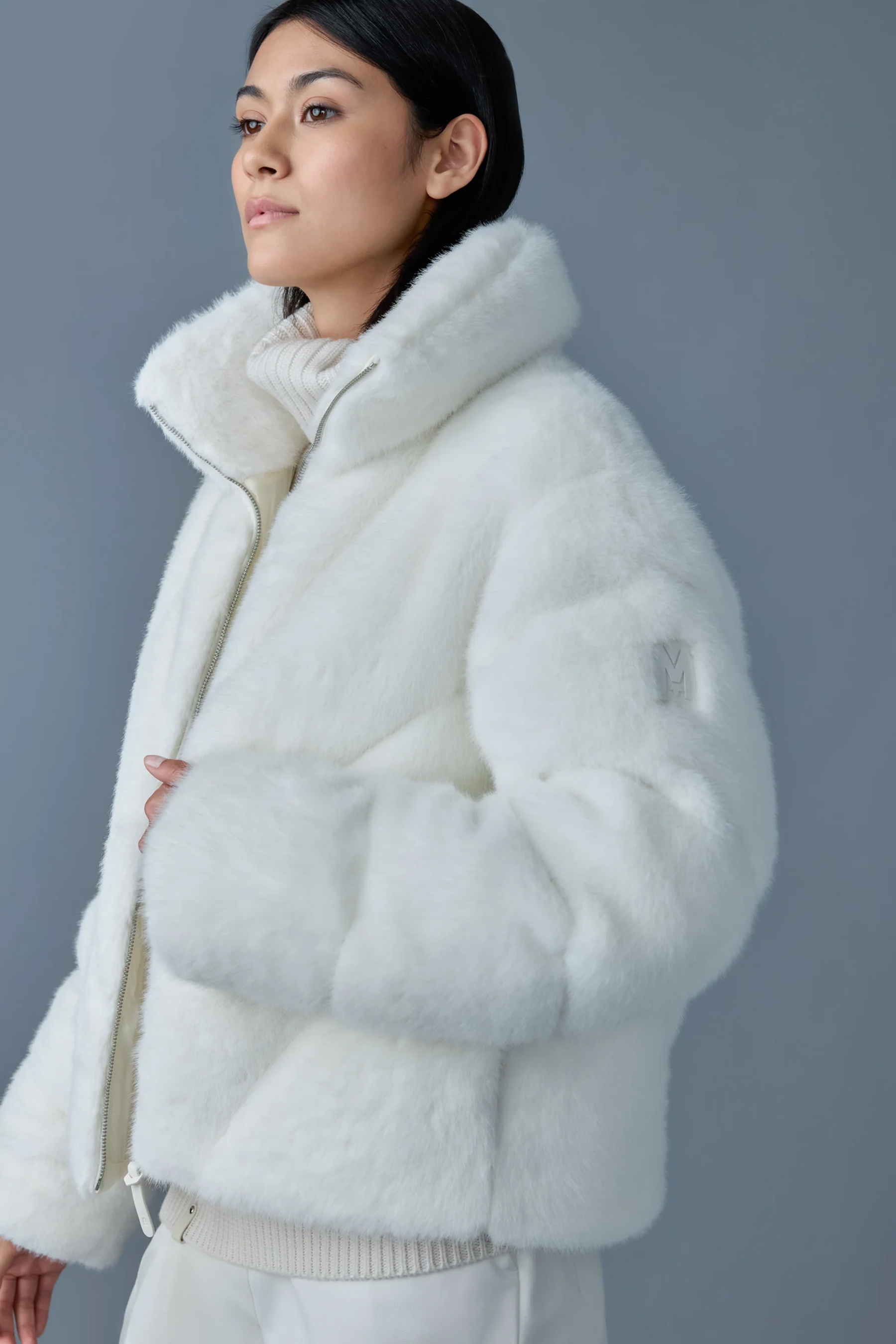 MACKAGE Faux Fur Down Jacket Anik