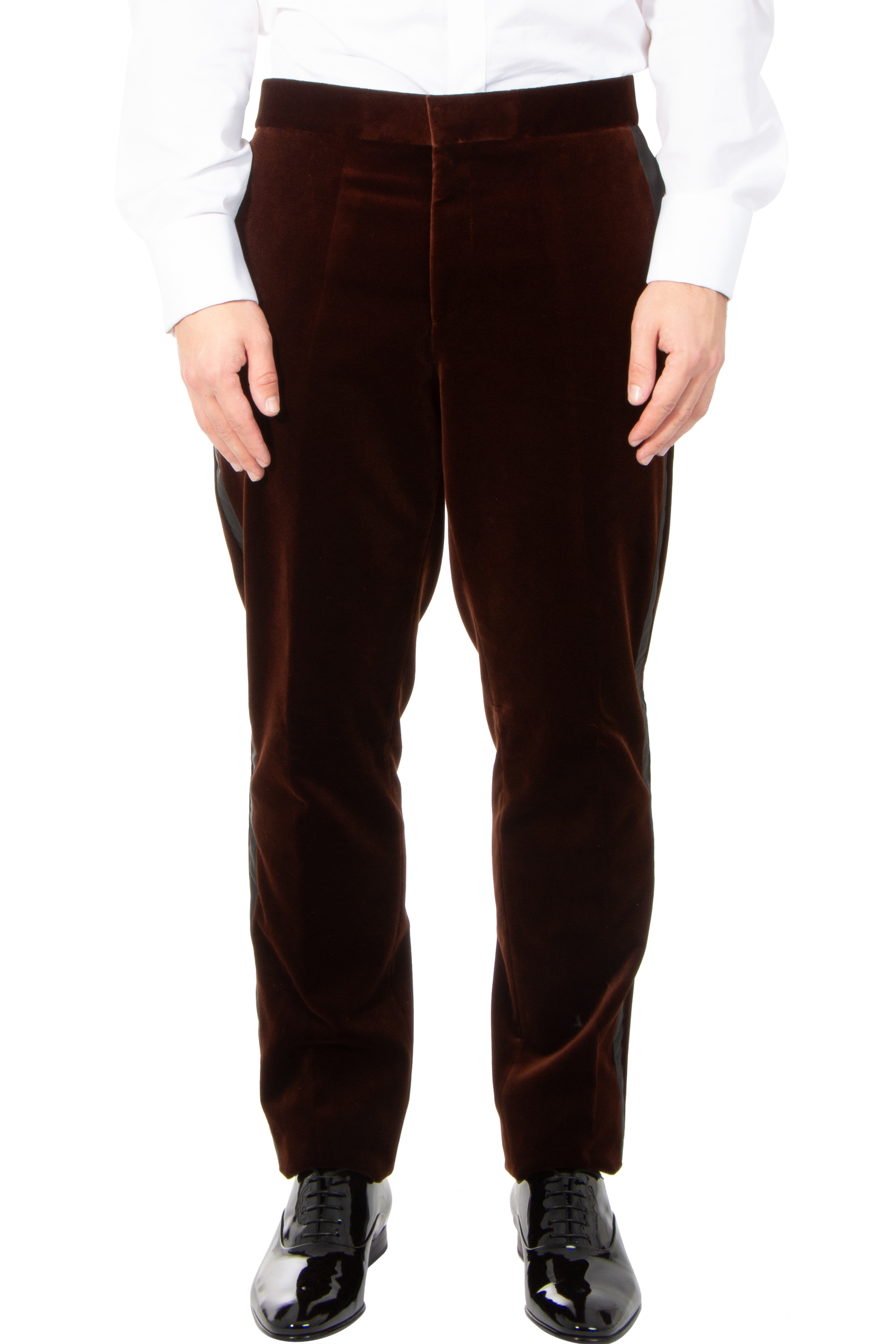 HUGO Cotton Velvet Tuxedo Pants Getlin